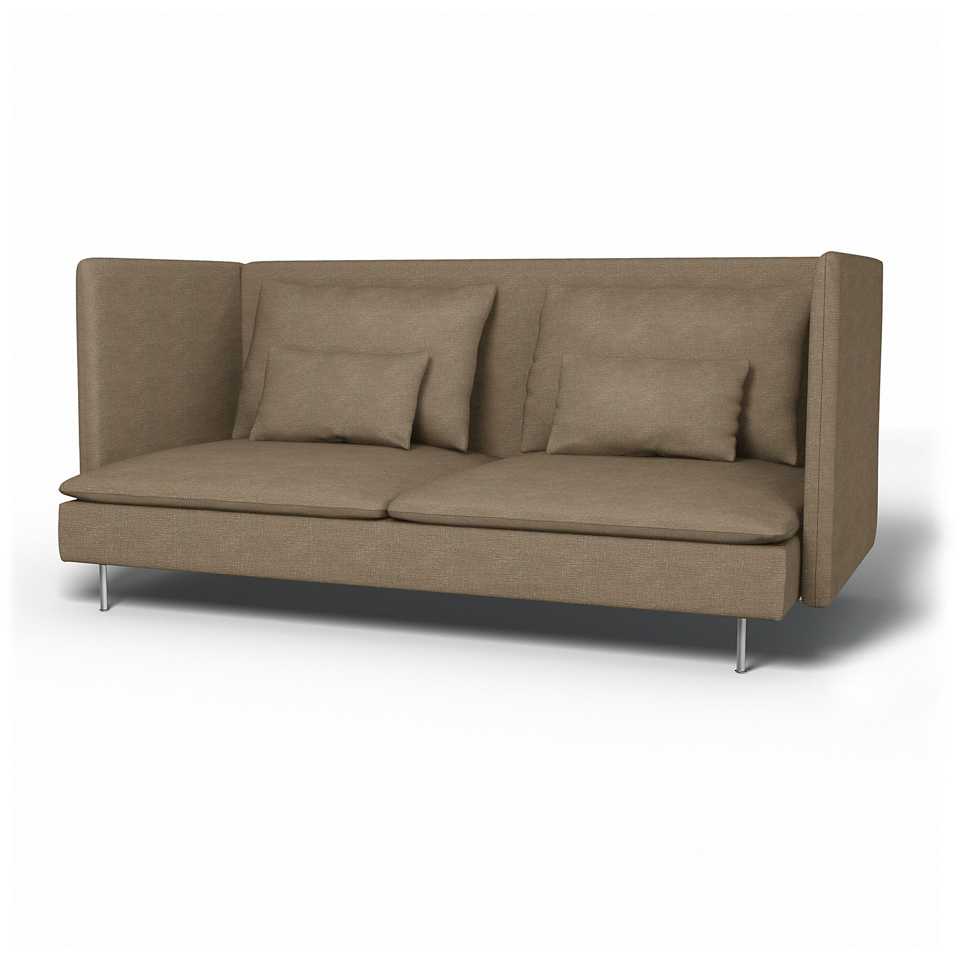 IKEA - Söderhamn 3 Seater Sofa Cover with High Back, Camel, Bouclé & Texture - Bemz