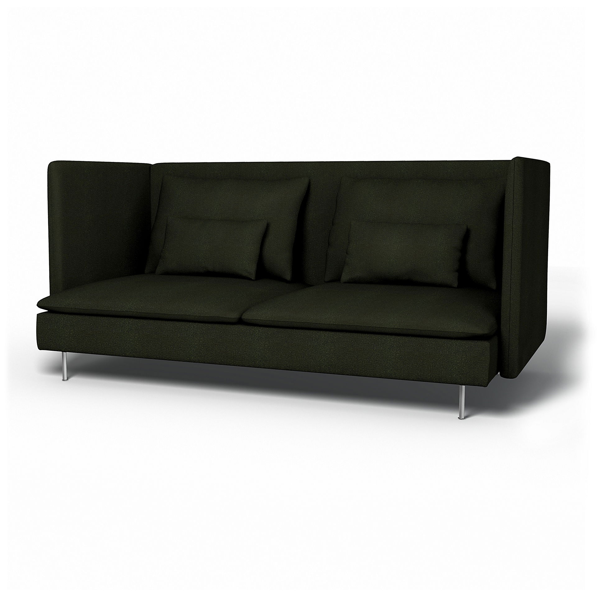 IKEA - Söderhamn 3 Seater Sofa Cover with High Back, Dark Moss Green, BEMZ NATURE'S PALETTE COLLECTION - Bemz