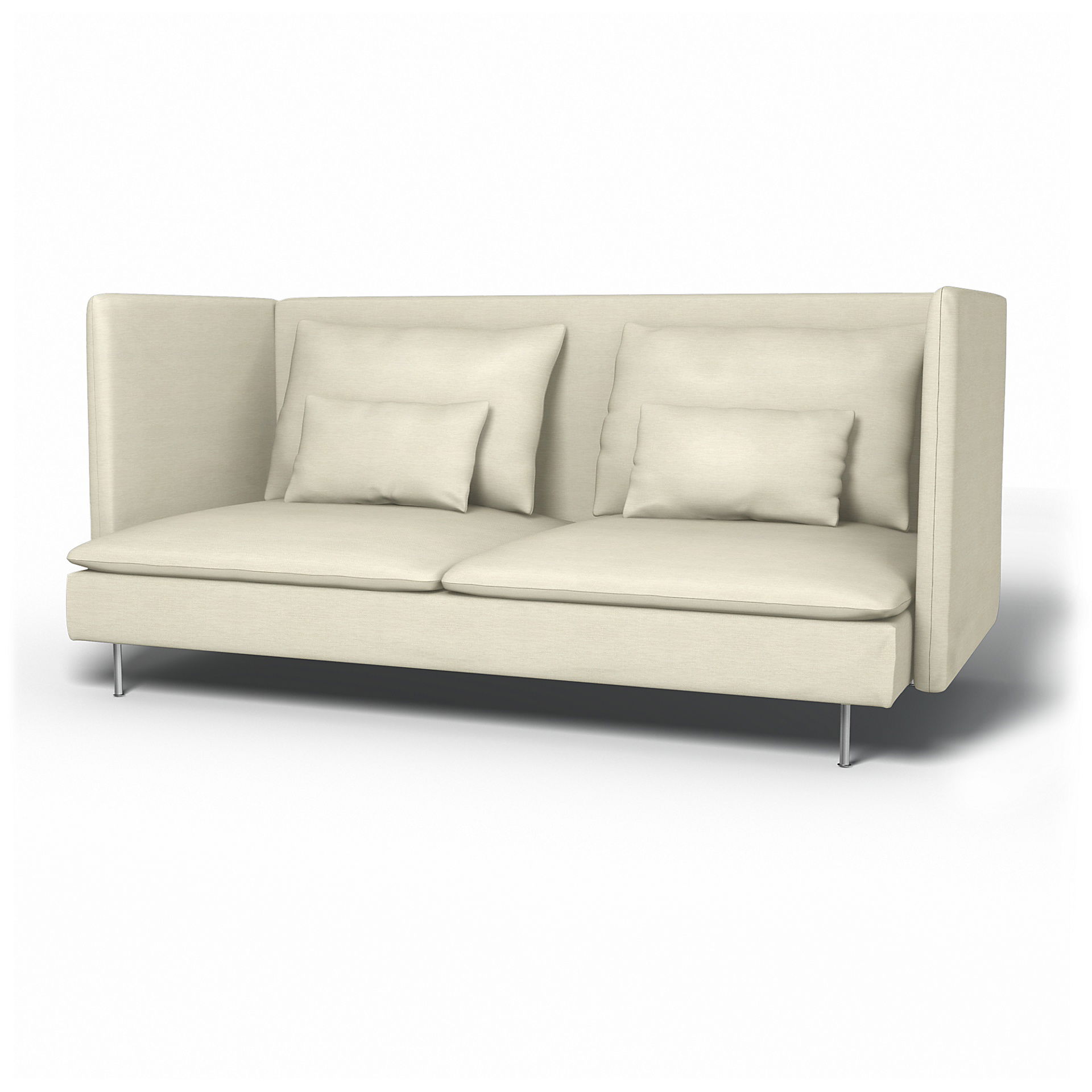 IKEA - Söderhamn 3 Seater Sofa Cover with High Back, Sand Beige, Cotton - Bemz