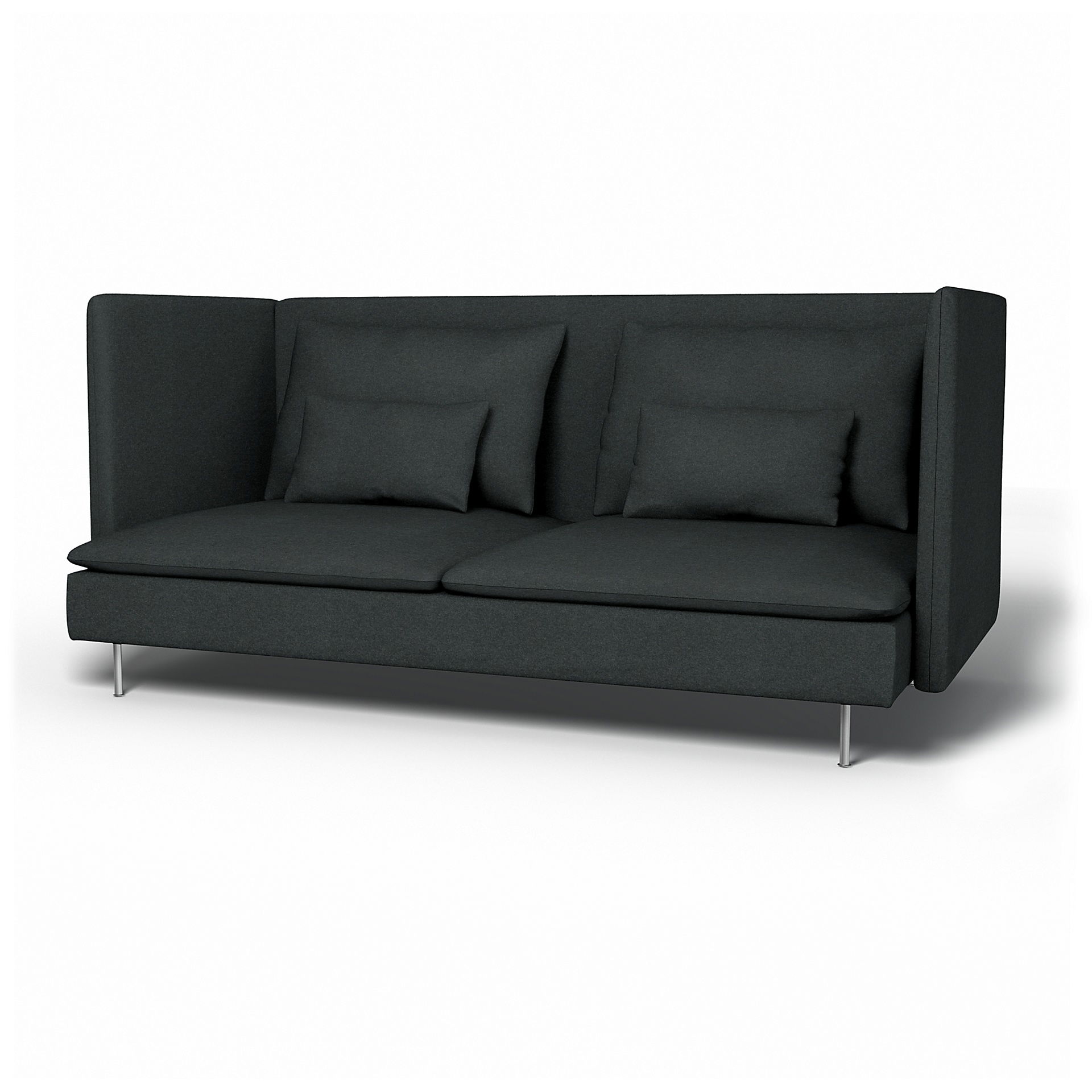 IKEA - Söderhamn 3 Seater Sofa Cover with High Back, Stone, Wool - Bemz