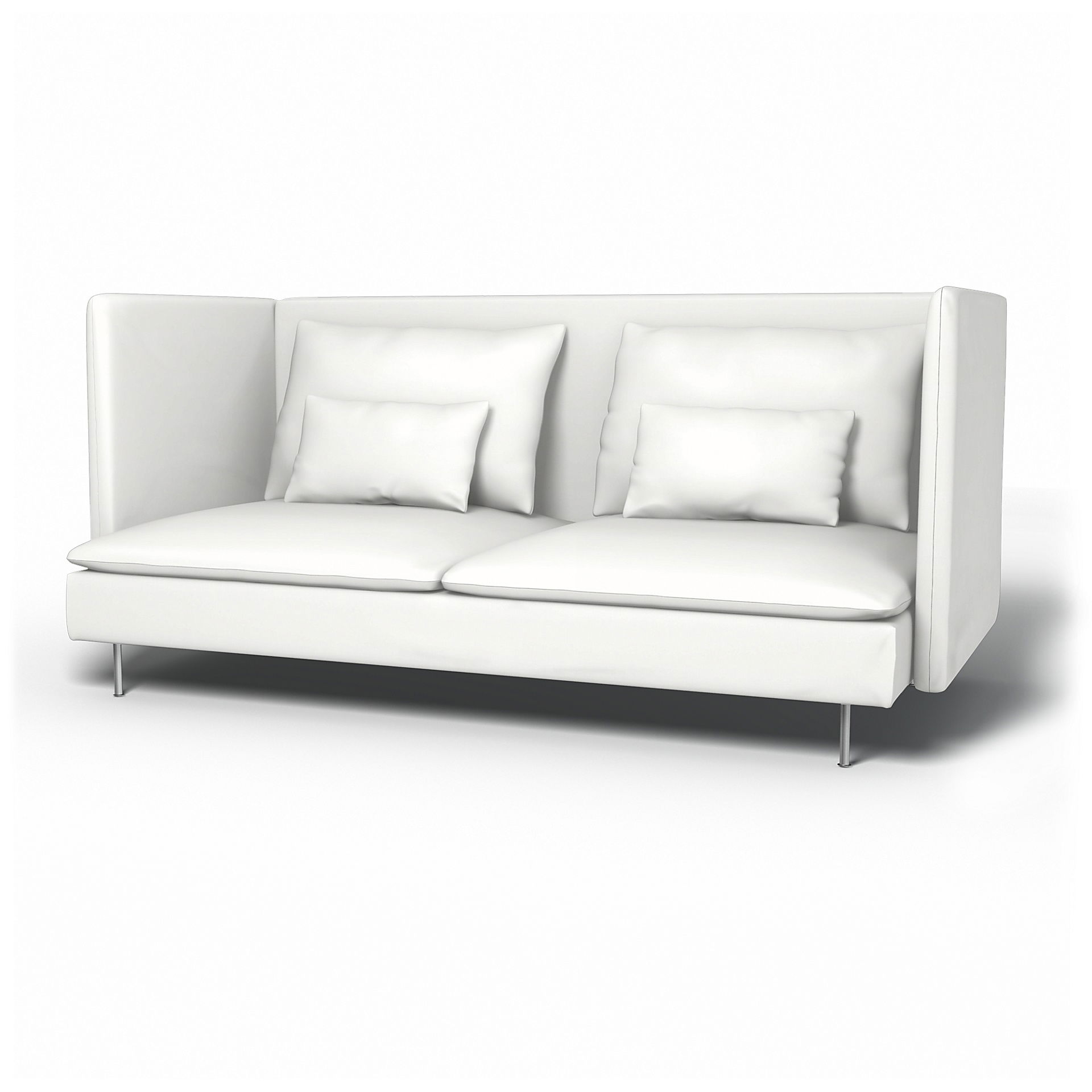 IKEA - Söderhamn 3 Seater Sofa Cover with High Back, Absolute White, Linen - Bemz