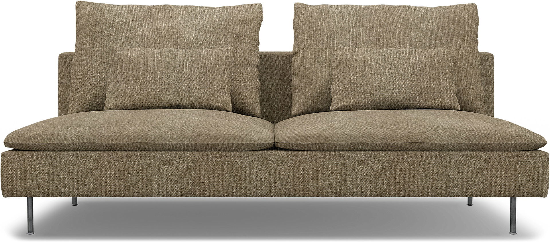 IKEA - Söderhamn Sofa Bed Section Cover, Pebble, Bouclé & Texture - Bemz