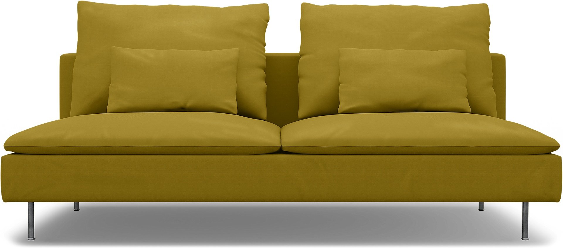 IKEA - Soderhamn Sofa Bed Section Cover, Olive Oil, Cotton - Bemz