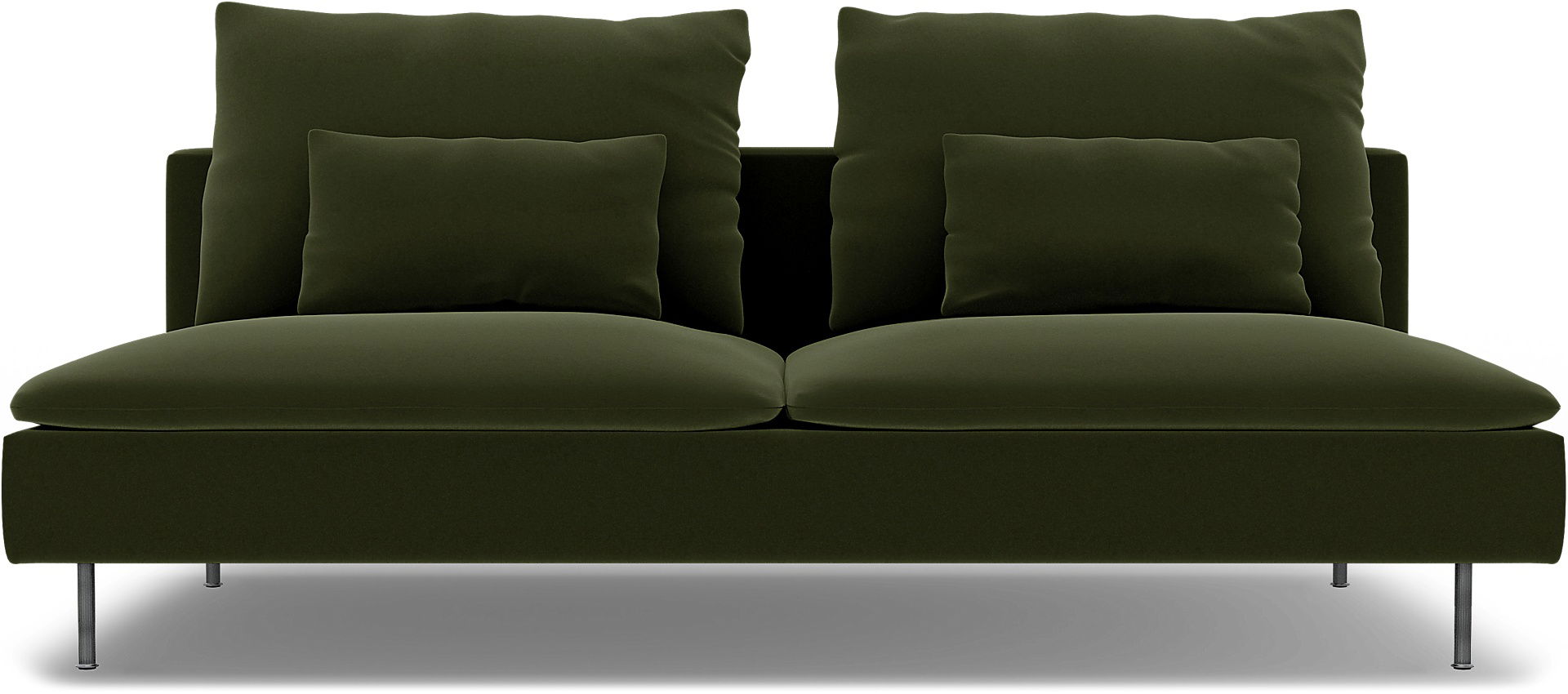 IKEA - Överdrag till Söderhamn bäddsoffsektion, Moss, Sammet - Bemz
