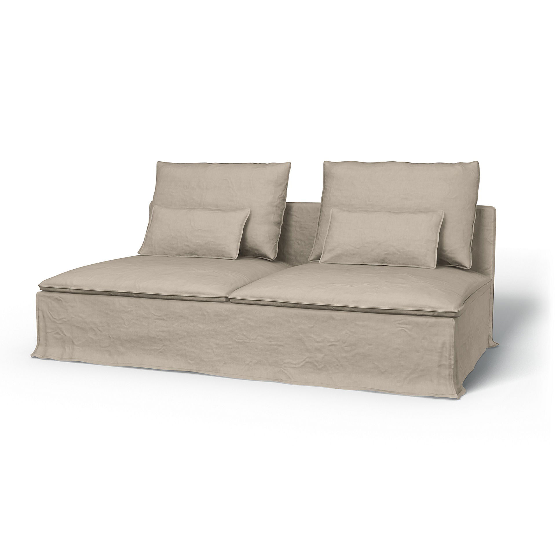 IKEA - Söderhamn Sofa Bed Section Cover, Parchment, Linen - Bemz