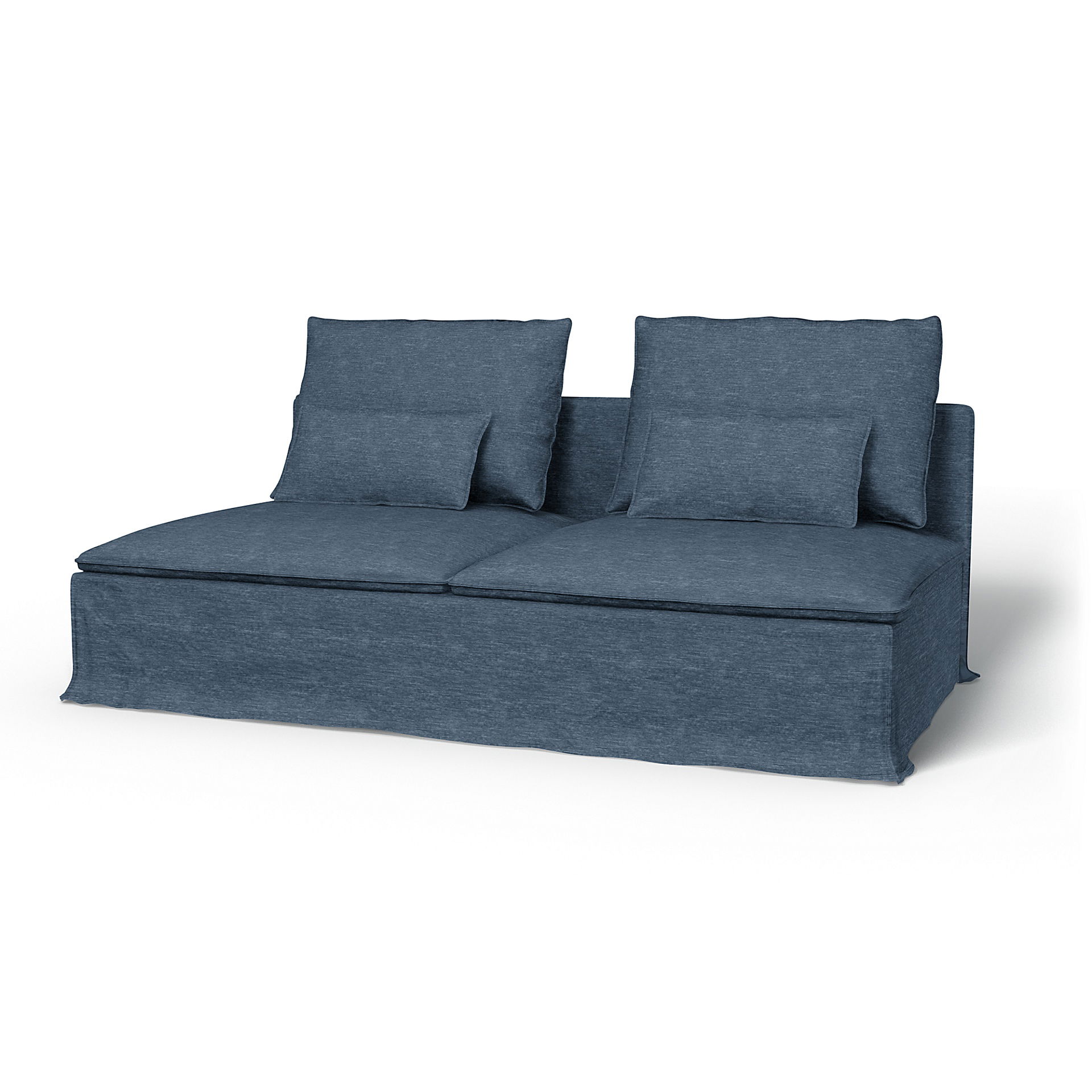 IKEA - Överdrag till Söderhamn bäddsoffsektion, Mineral Blue, Sammet - Bemz