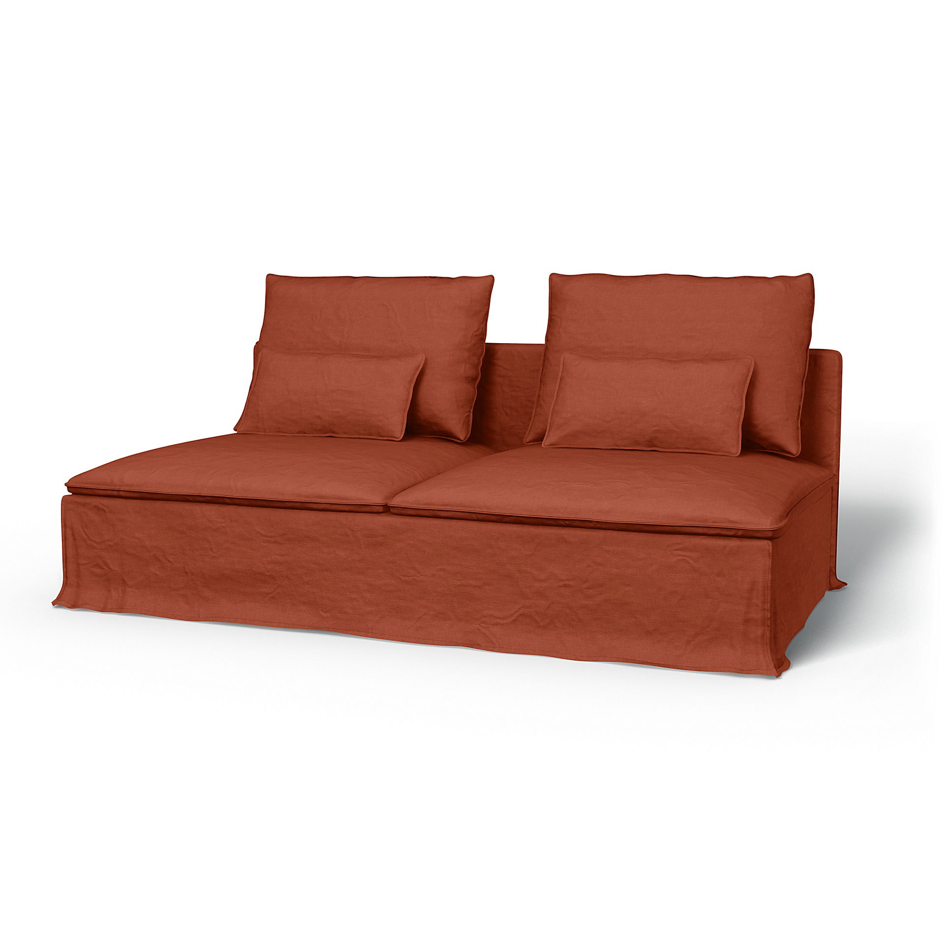 IKEA - Överdrag till Söderhamn bäddsoffsektion, Burnt Orange, Linne - Bemz