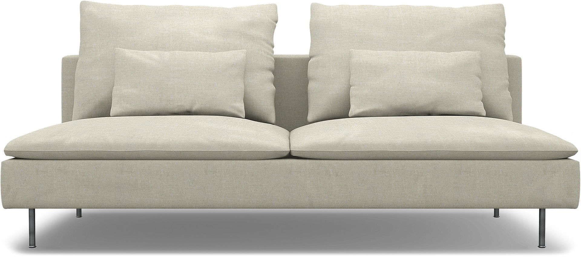 IKEA - Söderhamn 3 Seater Section Cover, Natural, Linen - Bemz
