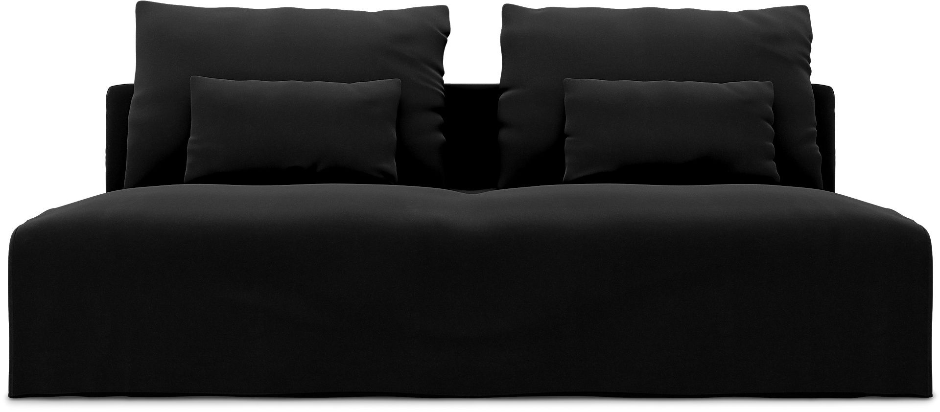 IKEA - Söderhamn 3 Seater Section Cover, Black, Velvet - Bemz