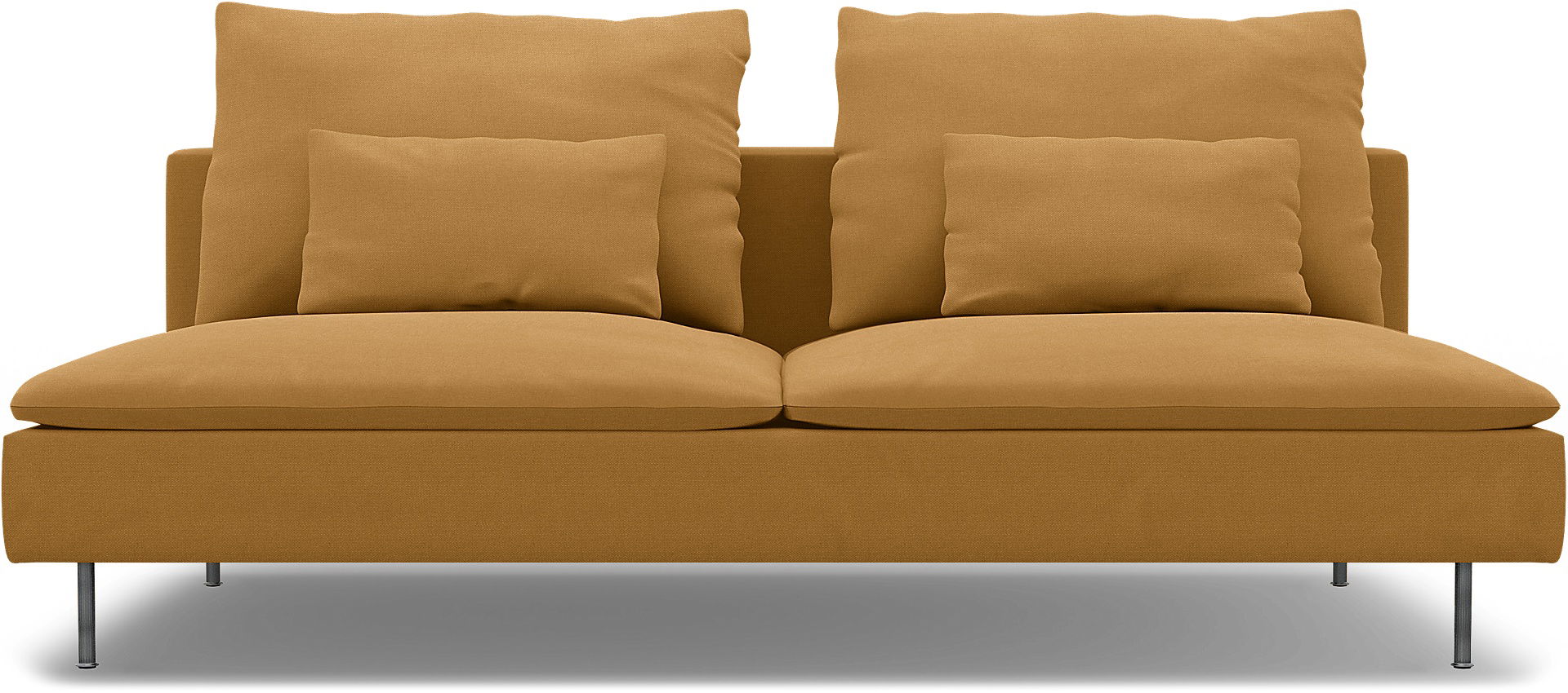 IKEA - Söderhamn 3 Seater Section Cover, Mustard, Linen - Bemz