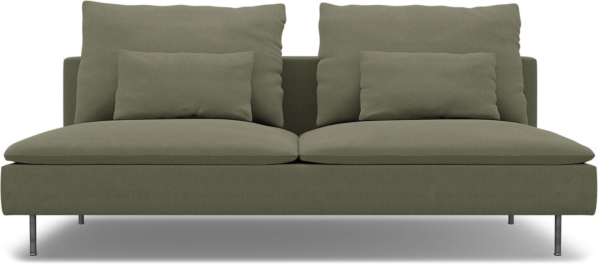 IKEA - Söderhamn 3 Seater Section Cover, Sage, Linen - Bemz