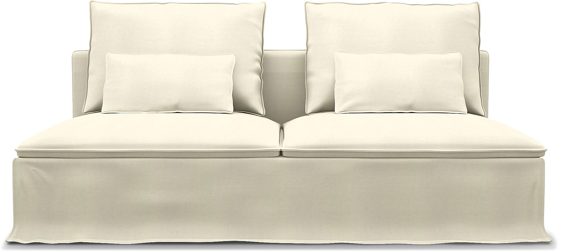 IKEA - Söderhamn 3 Seat Section Cover, White, Linen - Bemz