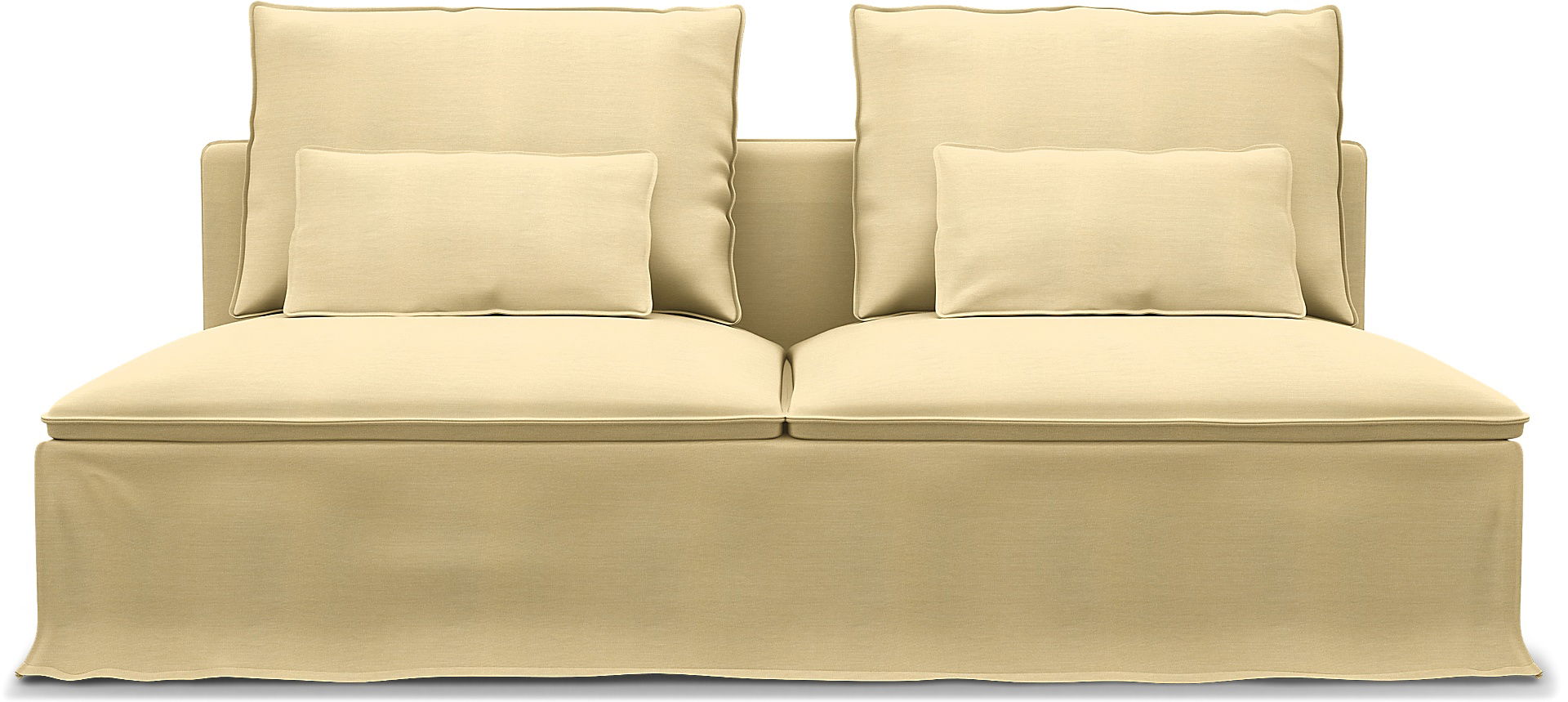 IKEA - Söderhamn 3 Seat Section Cover, Soft Yellow, Linen - Bemz