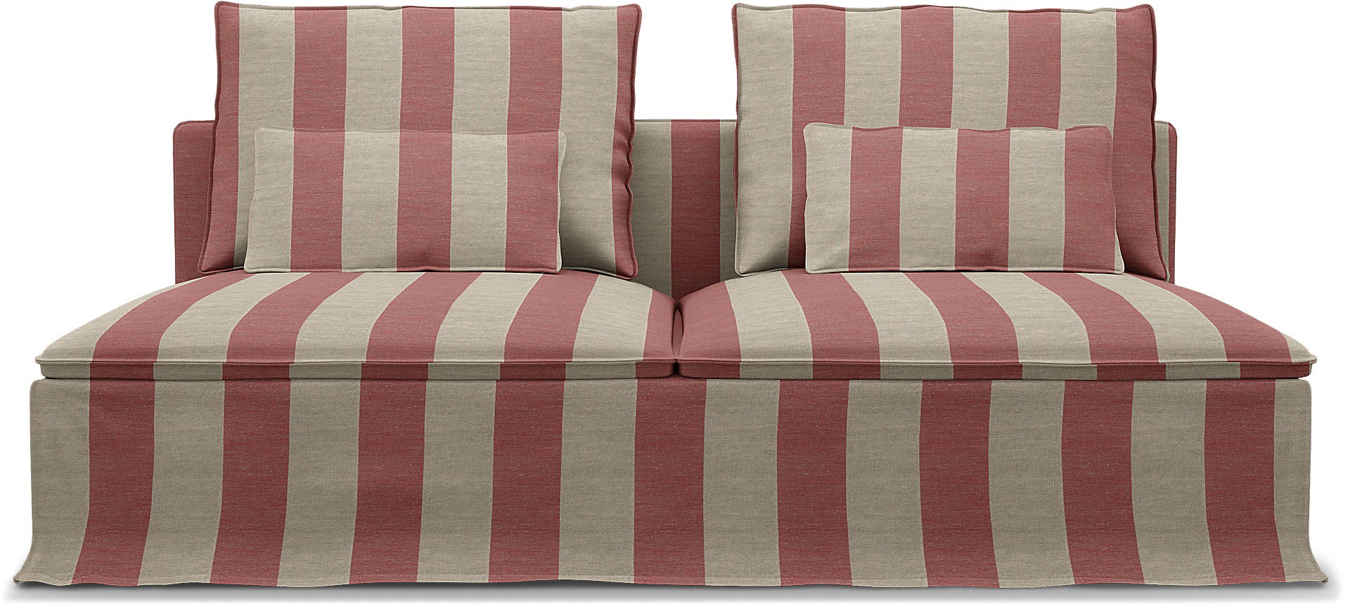 IKEA - Söderhamn 3 Seat Section Cover, Soft Red, Linen - Bemz