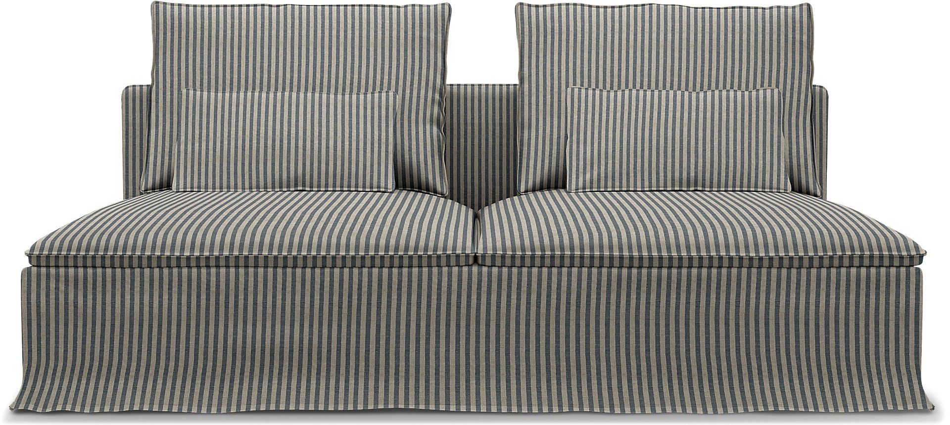 IKEA - Söderhamn 3 Seat Section Cover, Dark Blue / Natural, Linen - Bemz