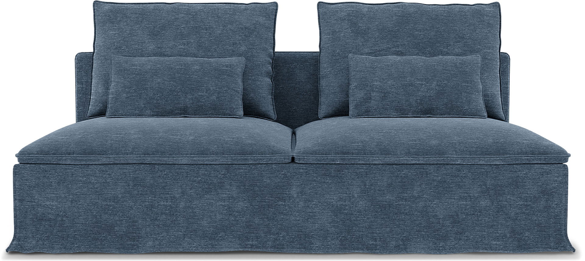 IKEA - Söderhamn 3 Seat Section Cover, Mineral Blue, Velvet - Bemz