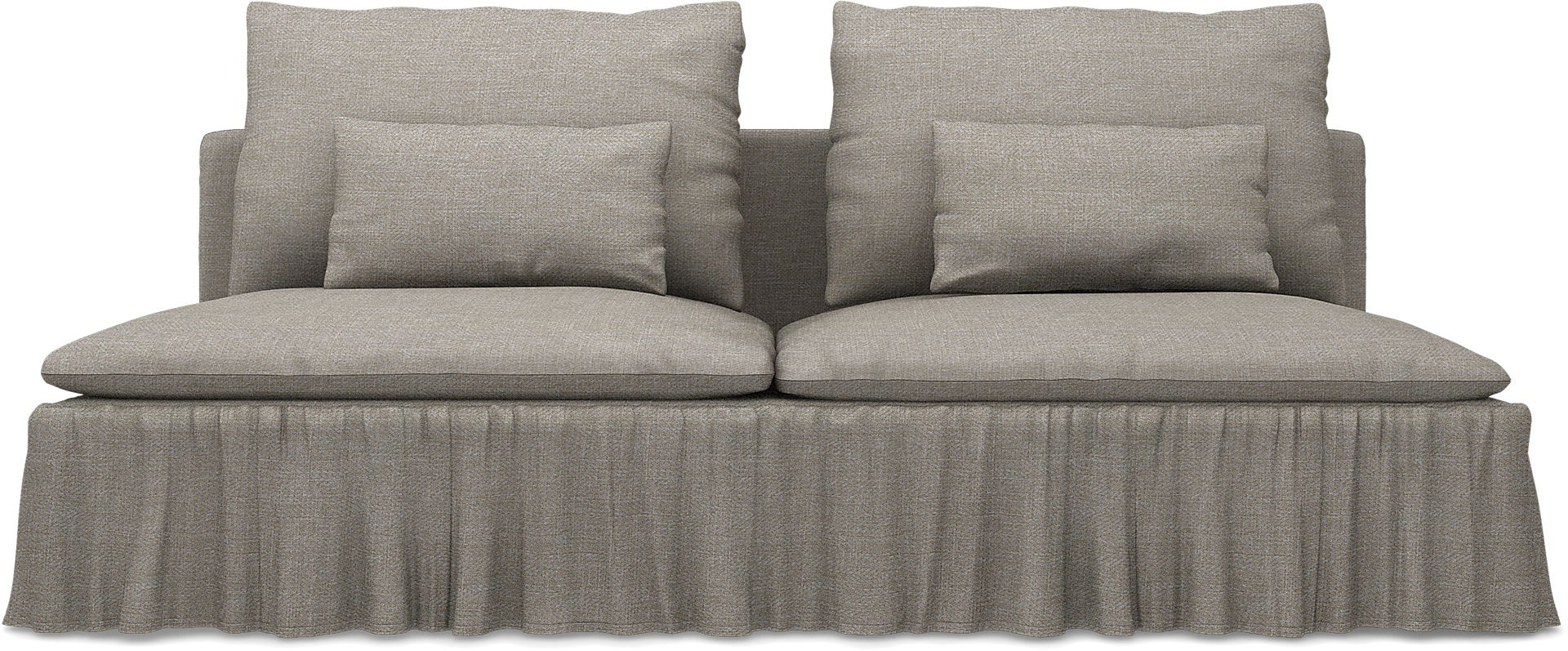 IKEA - Söderhamn 3 Seater Section Cover, Greige, Bouclé & Texture - Bemz