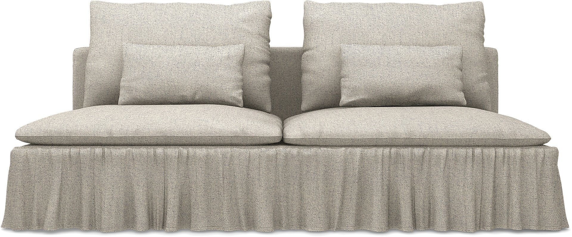 IKEA - Soderhamn 3 Seater Section Cover, Silver Grey, Cotton - Bemz