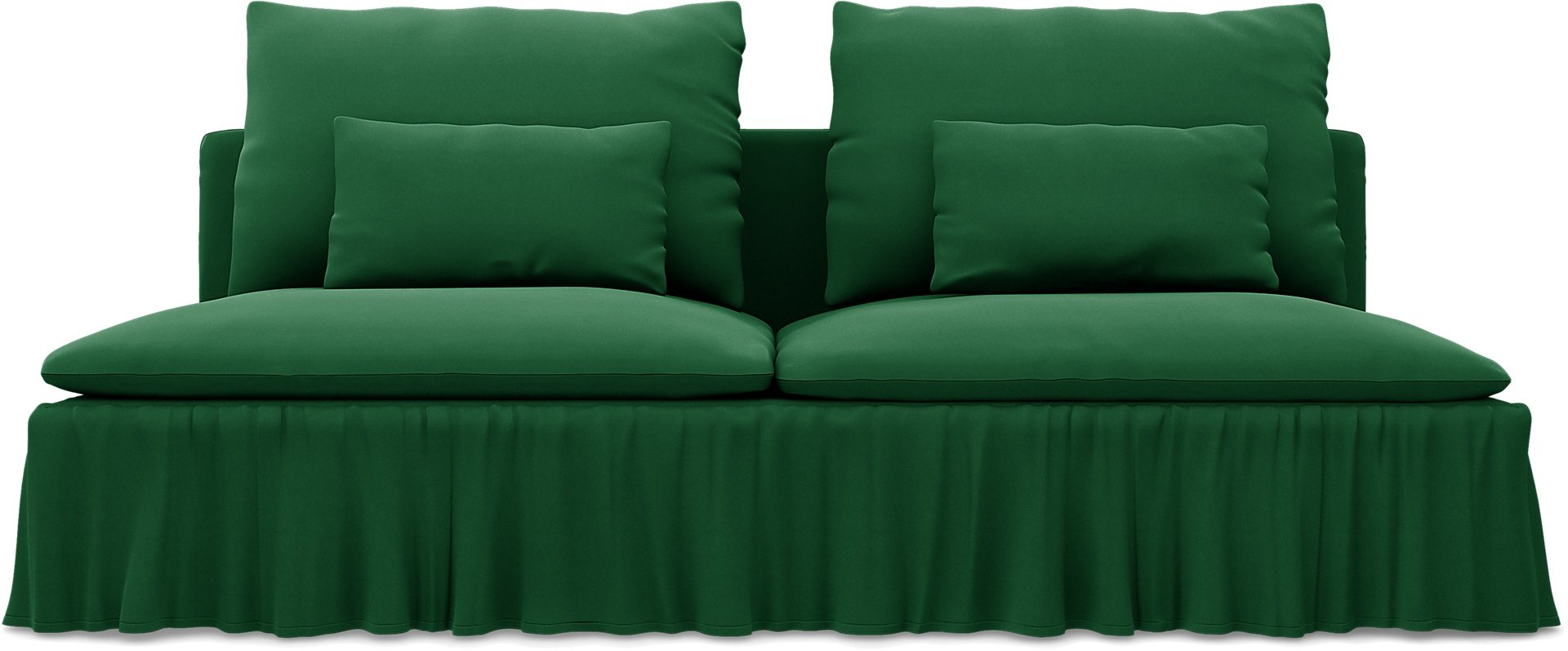 IKEA - Soderhamn 3 Seater Section Cover, Abundant Green, Velvet - Bemz