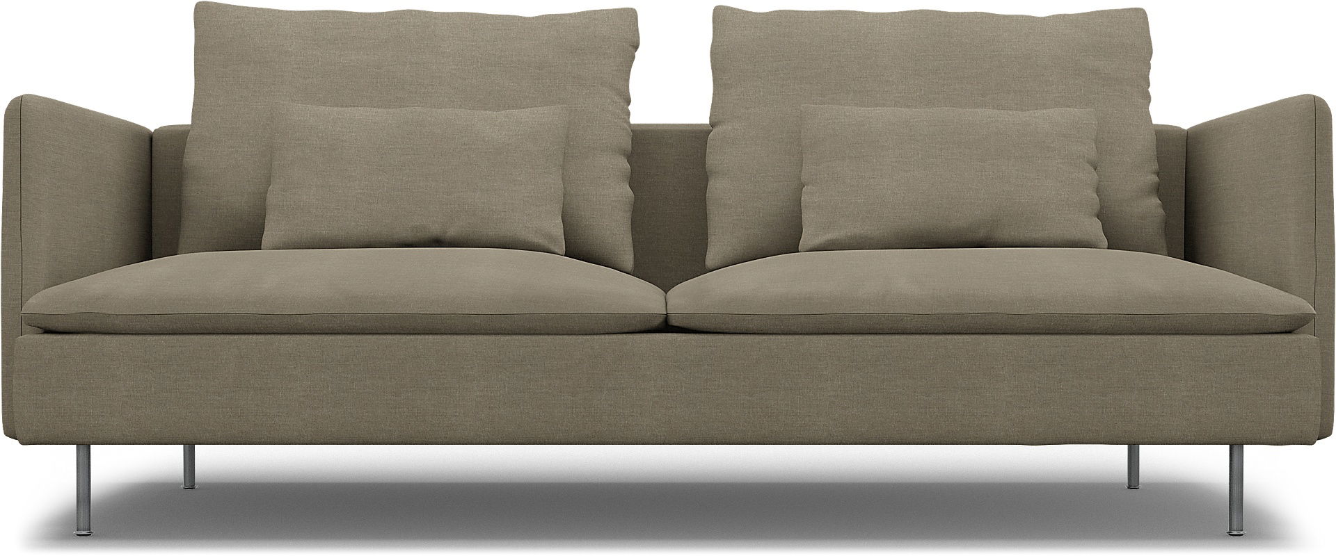 IKEA - Söderhamn Sofa Bed Cover, Natural, Linen - Bemz