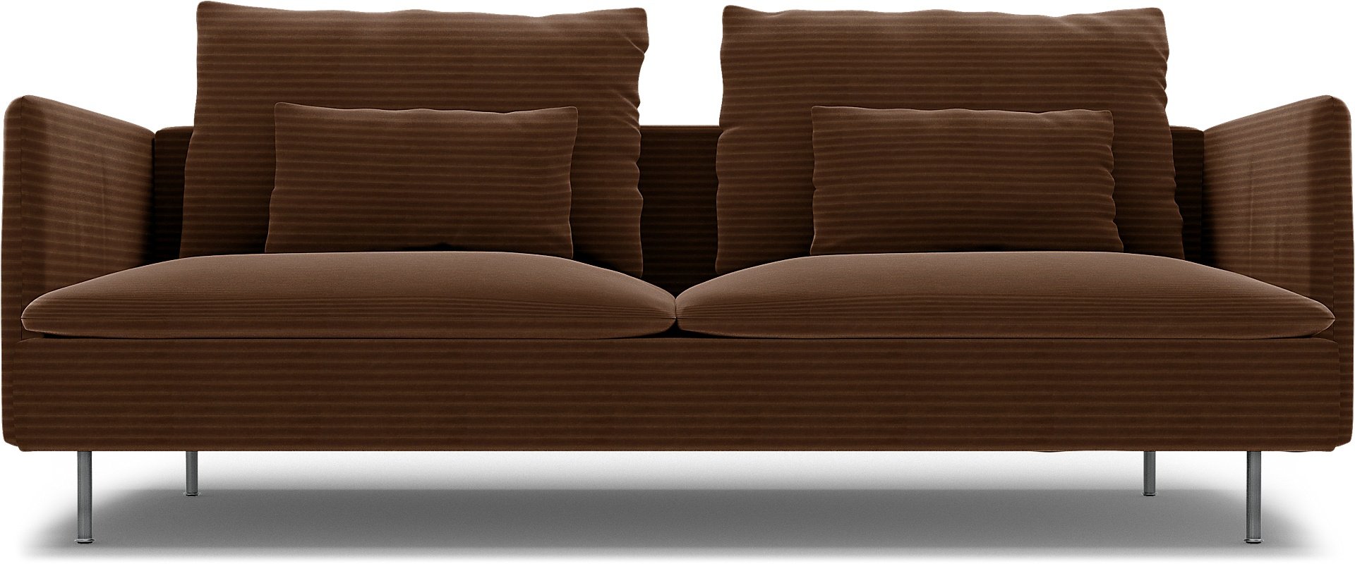 IKEA - Soderhamn Sofa Bed Cover, Chocolate Brown, Corduroy - Bemz