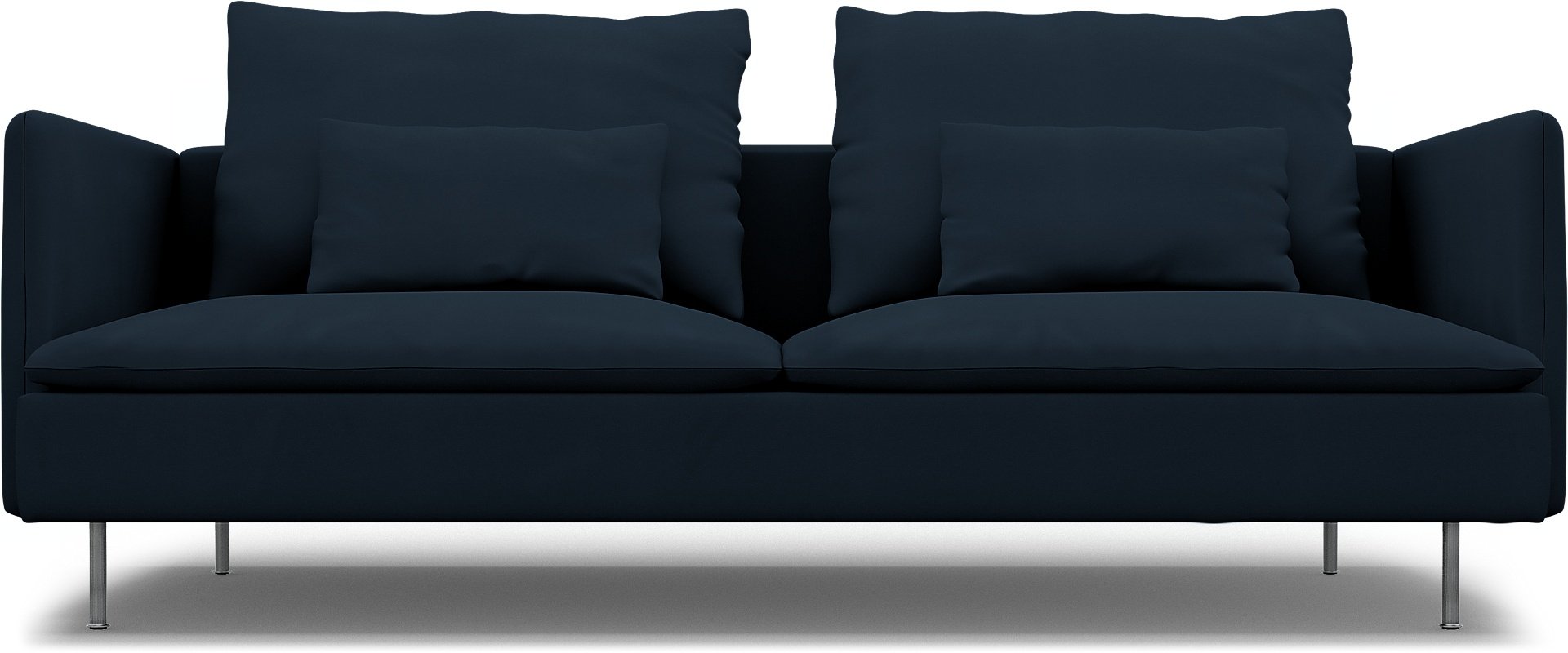 IKEA - Soderhamn Sofa Bed Cover, Navy Blue, Cotton - Bemz