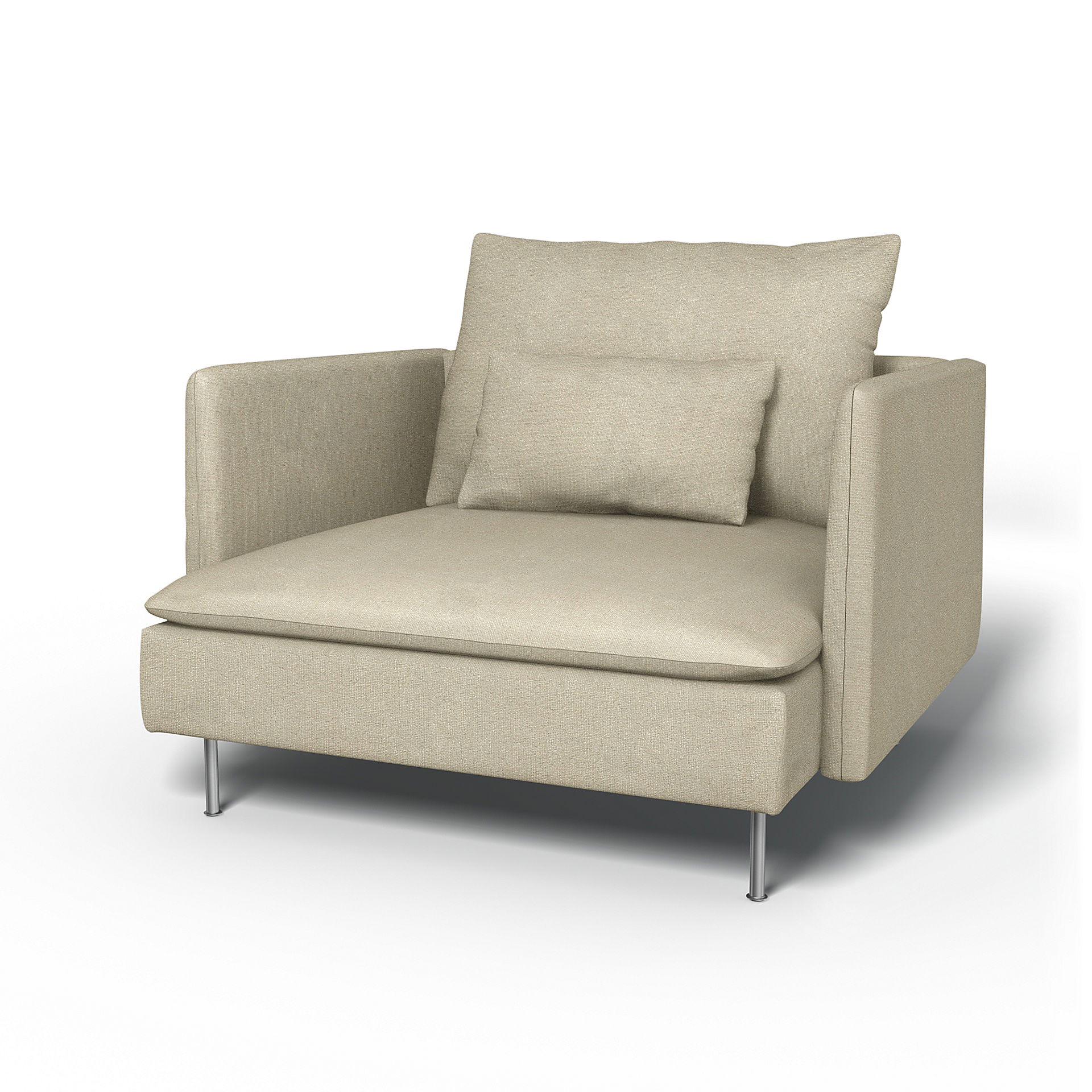 IKEA - Överdrag till Söderhamn fåtölj, Cream, BOUCLÉ & TEXTUR - Bemz