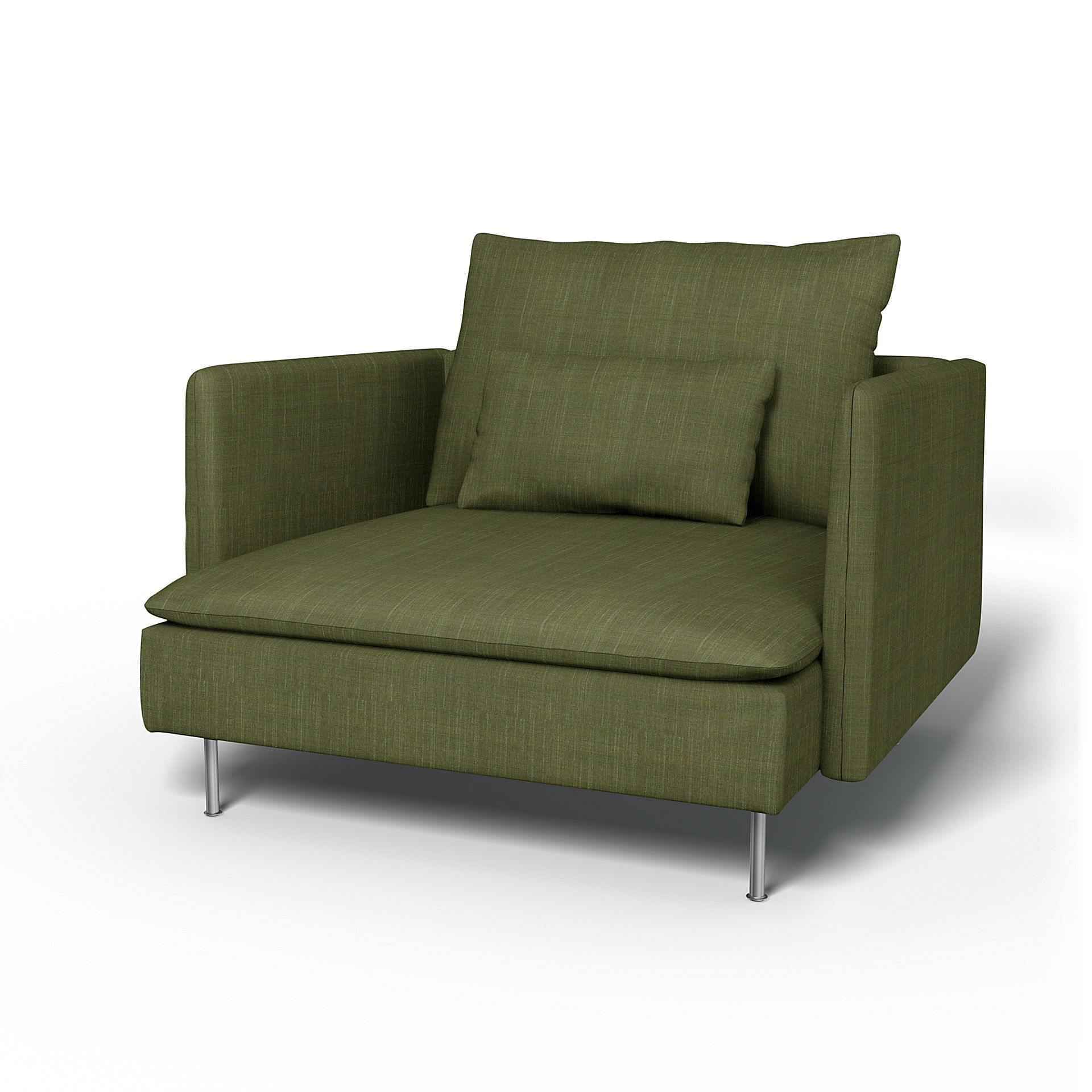 IKEA - Överdrag till Söderhamn fåtölj, Moss Green, BOUCLÉ & TEXTUR - Bemz