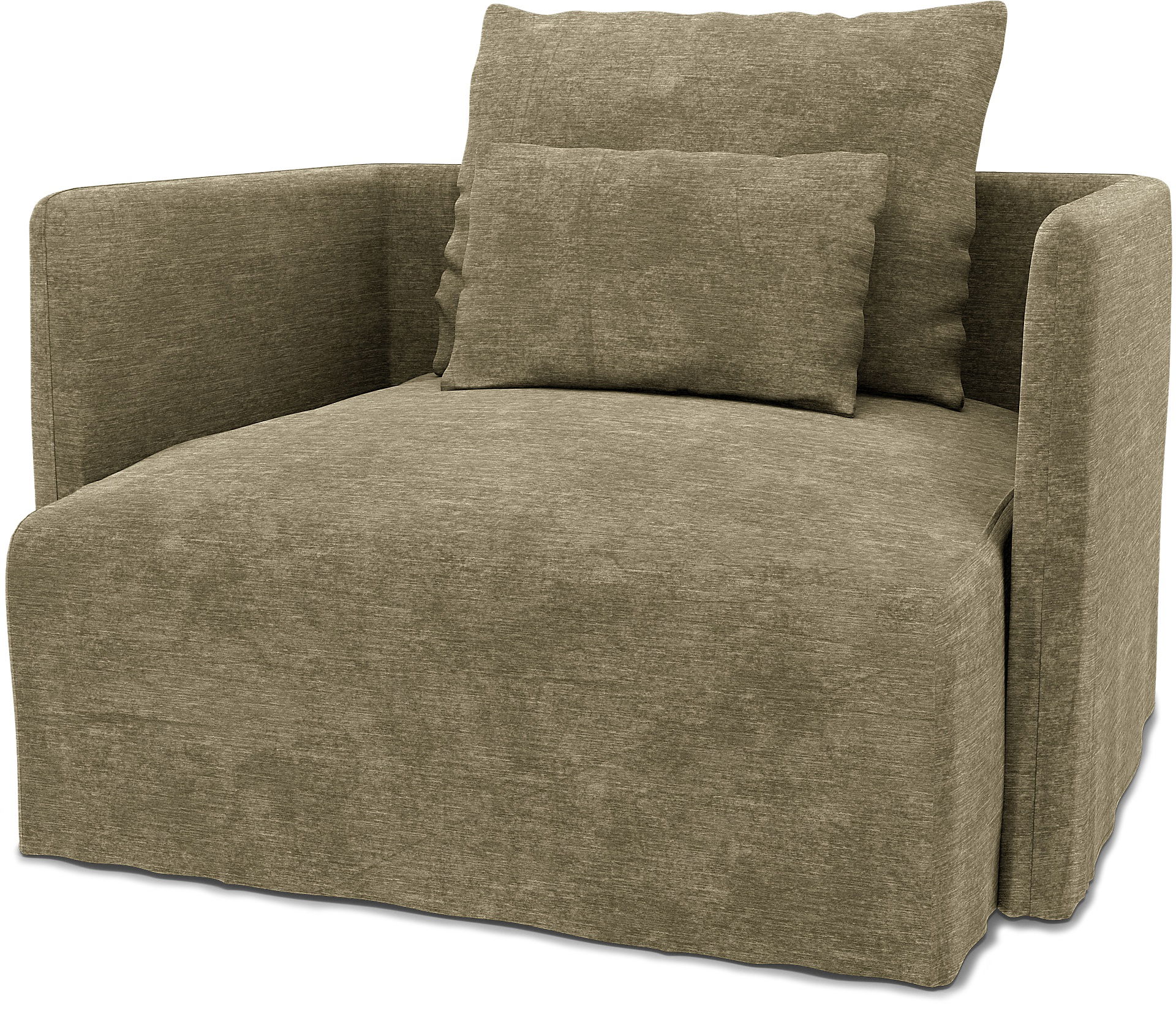 IKEA - Söderhamn Armchair Cover, Beige, Velvet - Bemz
