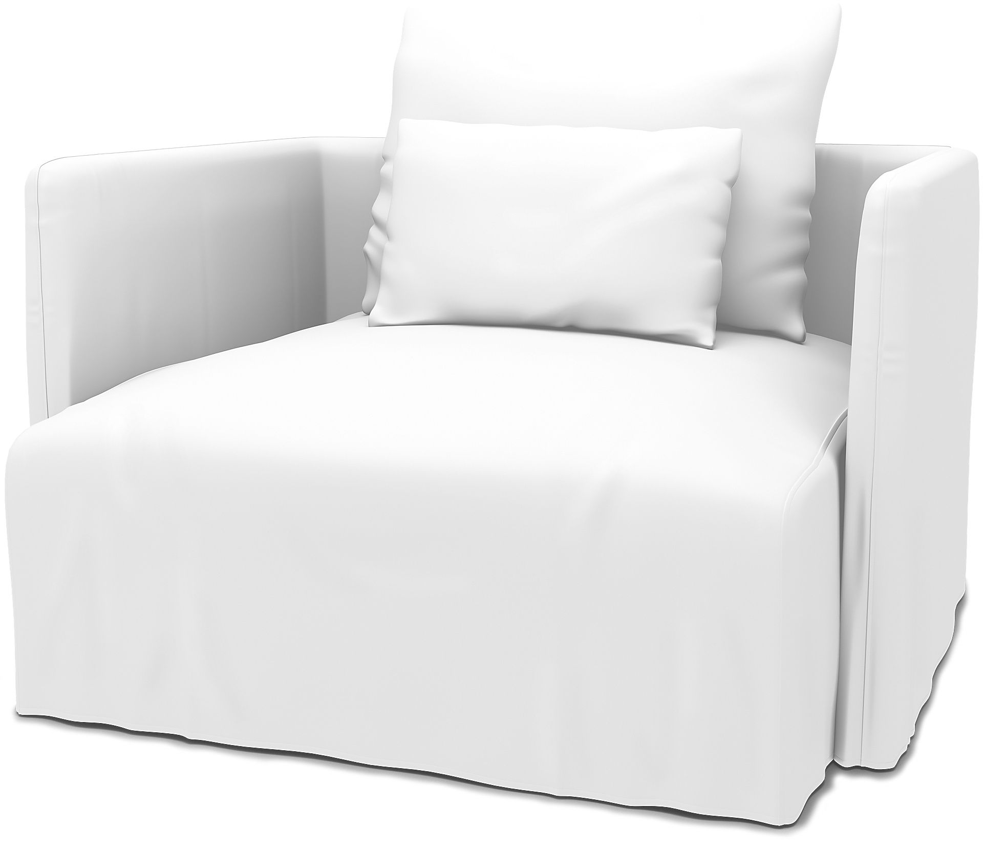 IKEA - Söderhamn Armchair Cover, Absolute White, Linen - Bemz
