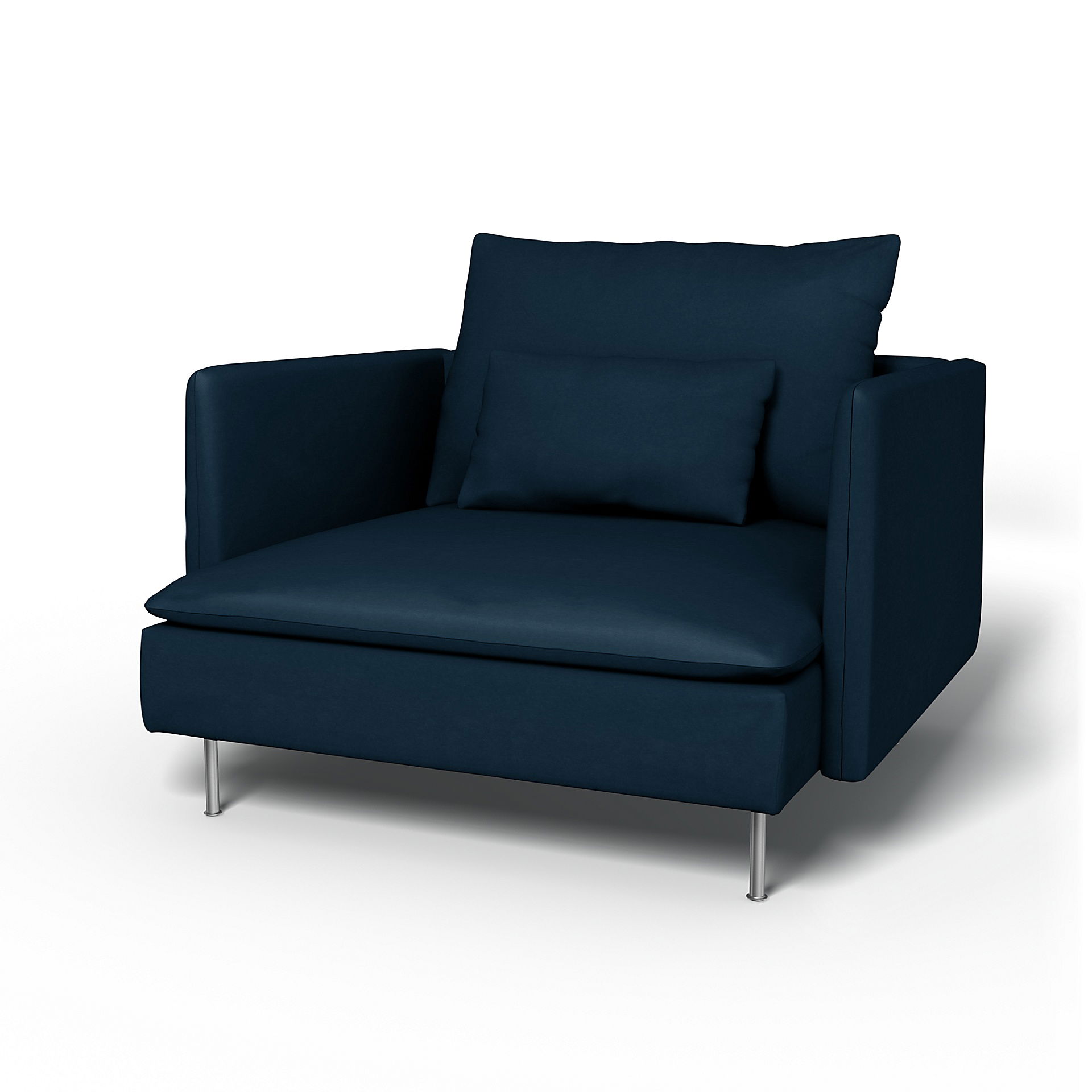 IKEA - Söderhamn Armchair Cover, Midnight, Velvet - Bemz