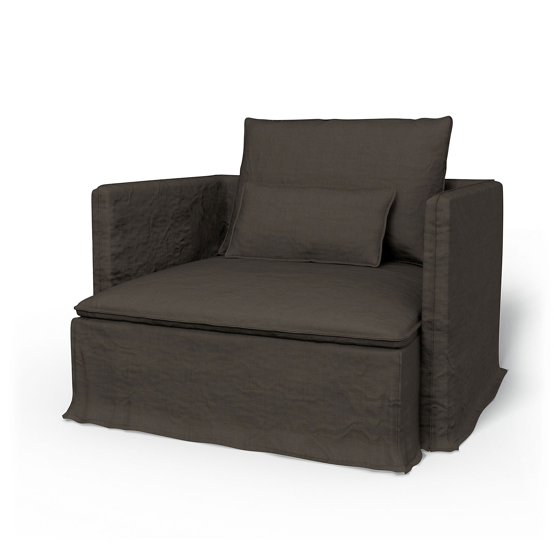 IKEA - Söderhamn Armchair Cover, Mocha, Linen - Bemz