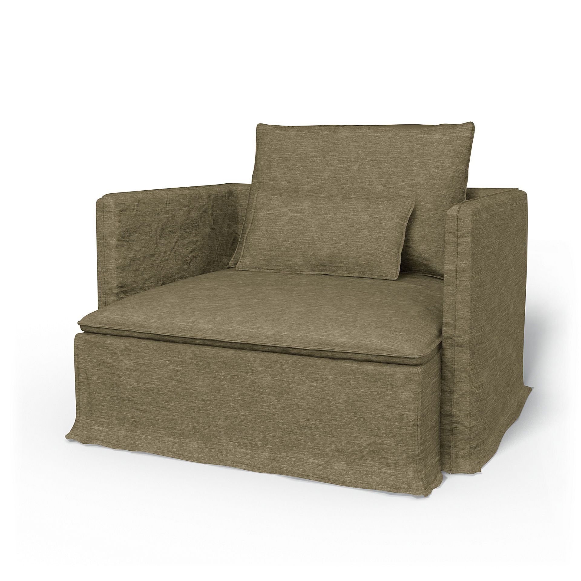 IKEA - Söderhamn Armchair Cover, Beige, Velvet - Bemz