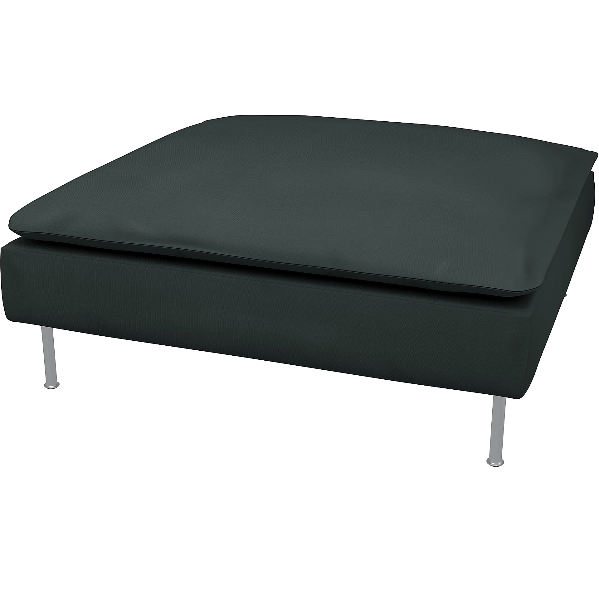 IKEA - Soderhamn Footstool Cover, Graphite Grey, Cotton - Bemz