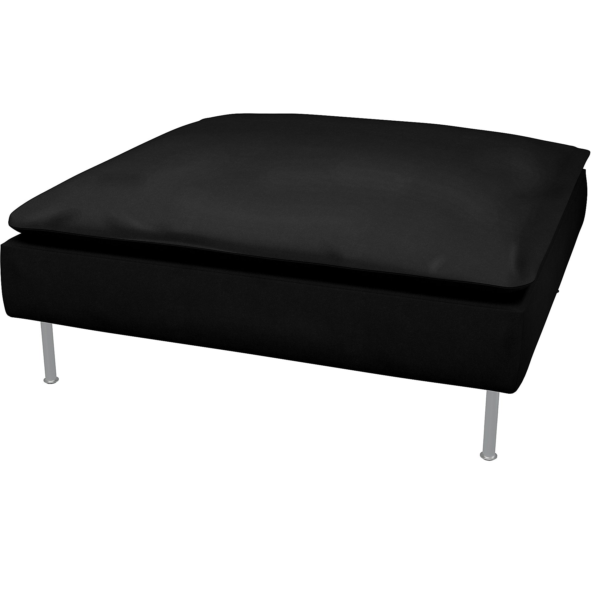 IKEA - Soderhamn Footstool Cover, Black, Velvet - Bemz