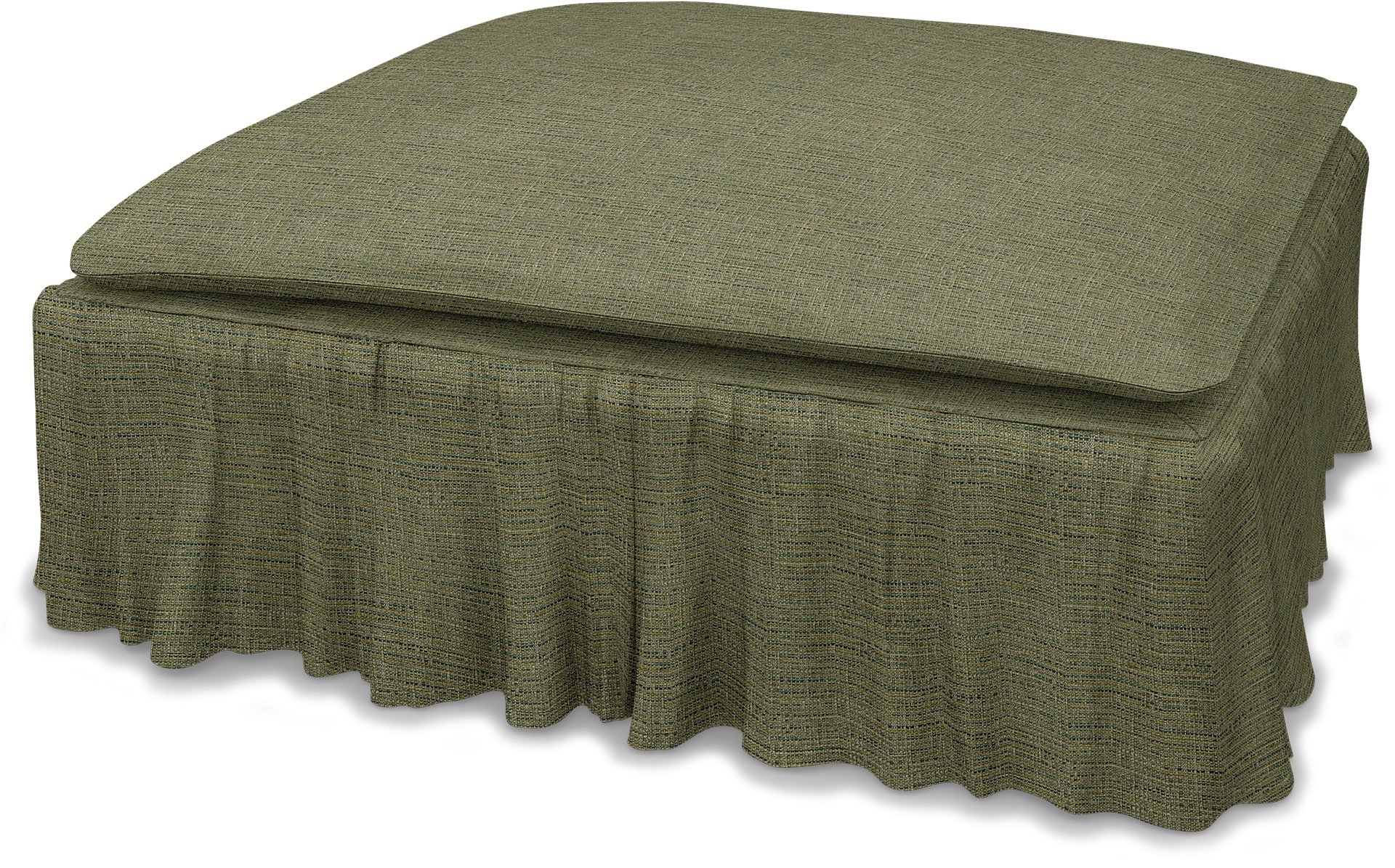 IKEA - Soderhamn Footstool Cover, Meadow Green, Boucle & Texture - Bemz