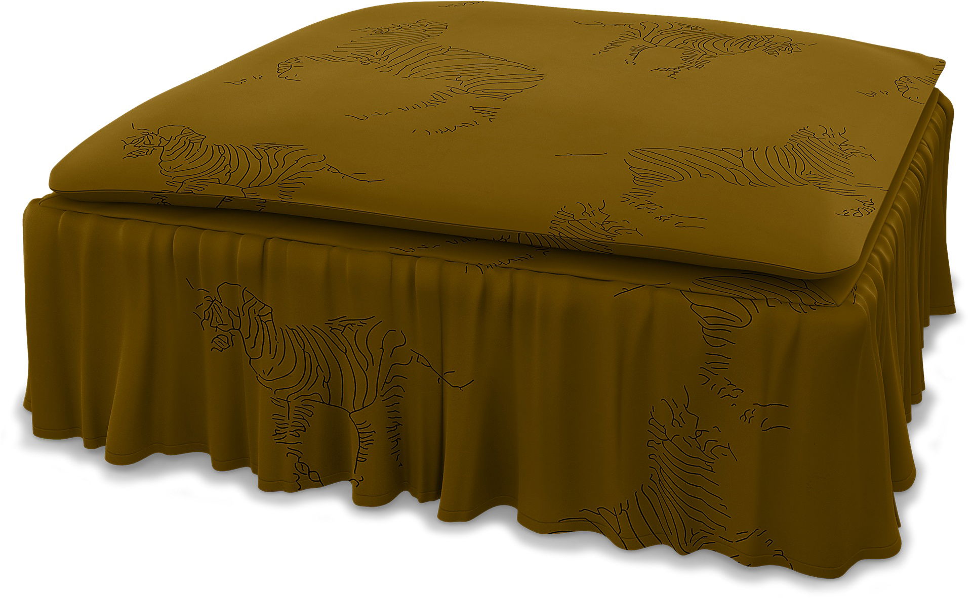 IKEA - Söderhamn Footstool Cover, Turmeric / Zebra, BEMZ NATURE'S PALETTE COLLECTION - Bemz