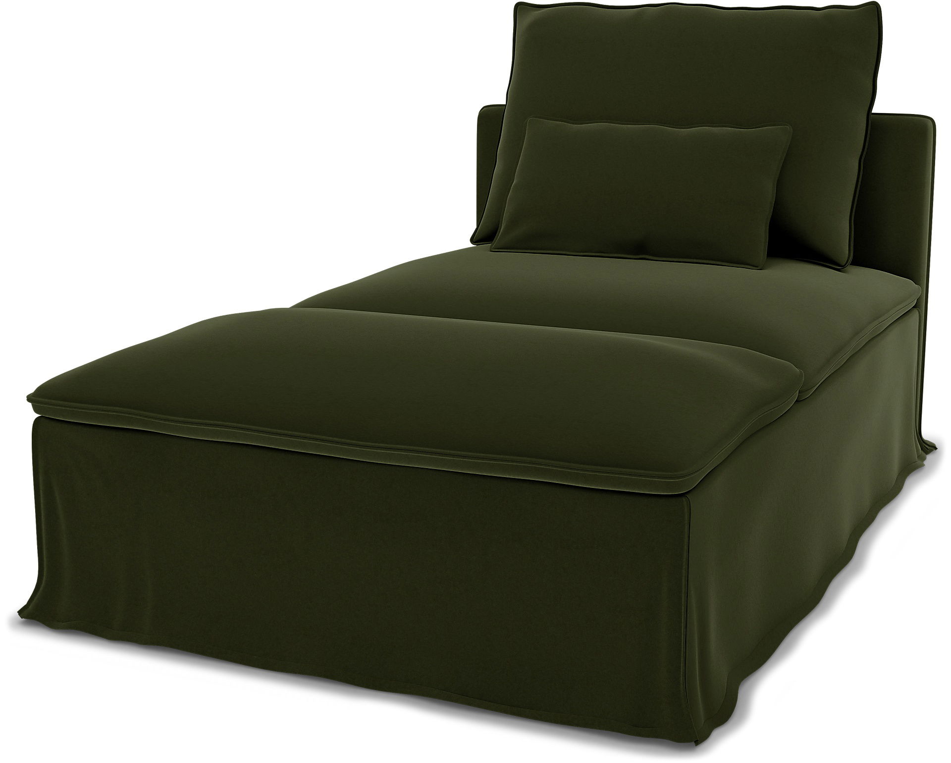 IKEA - Hoes voor chaise longue Söderhamn, Moss, Fluweel - Bemz