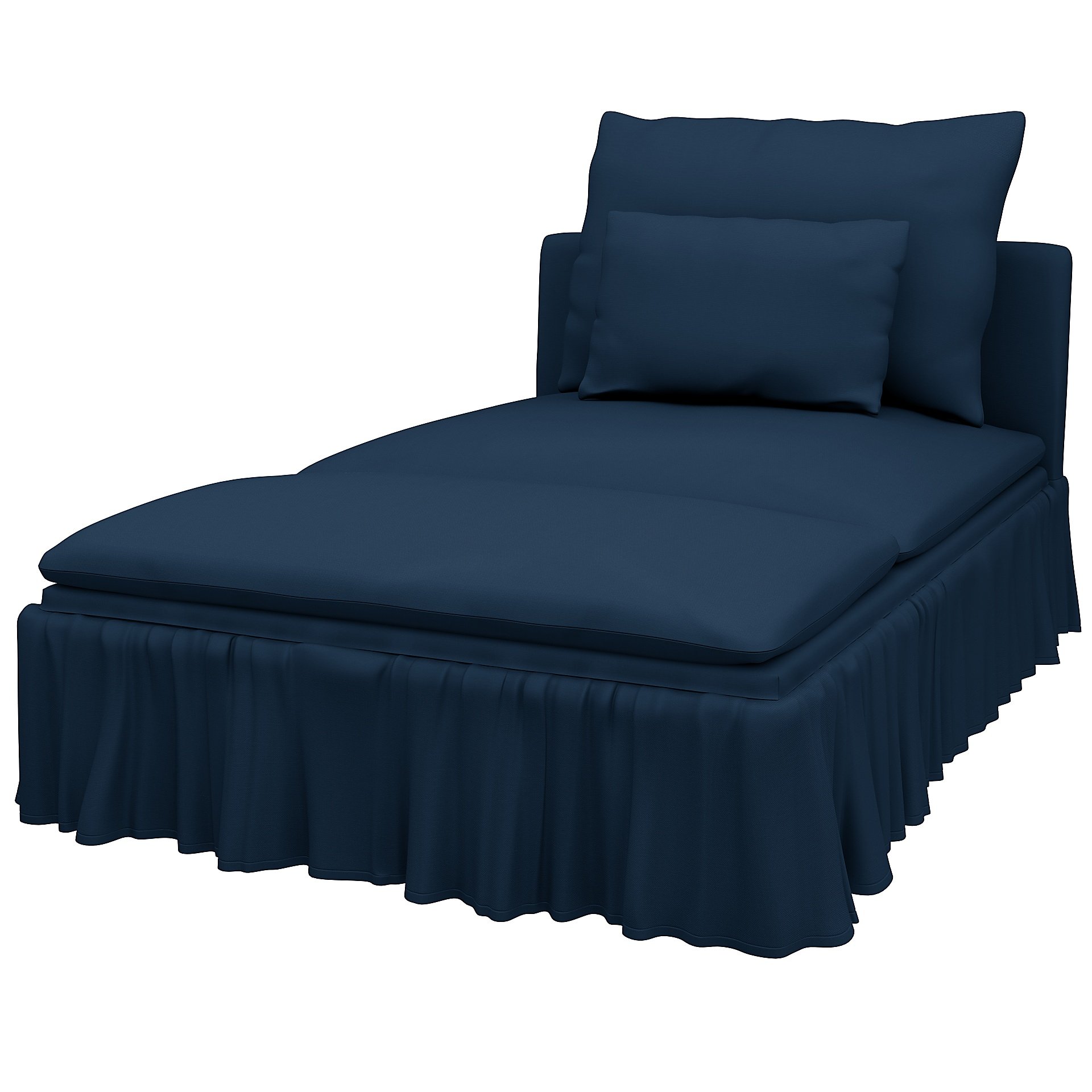 IKEA - Soderhamn chaise longue Maximalist Fit, Deep Navy Blue, Cotton - Bemz