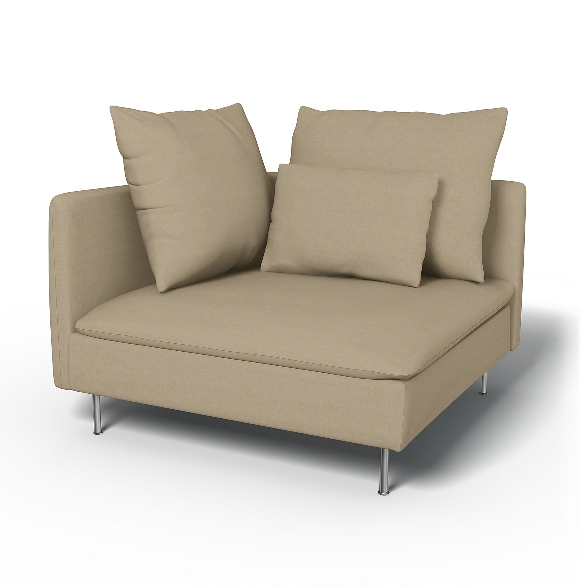 IKEA - Housse pour module d'angle Söderhamn, Tan, Lin - Bemz