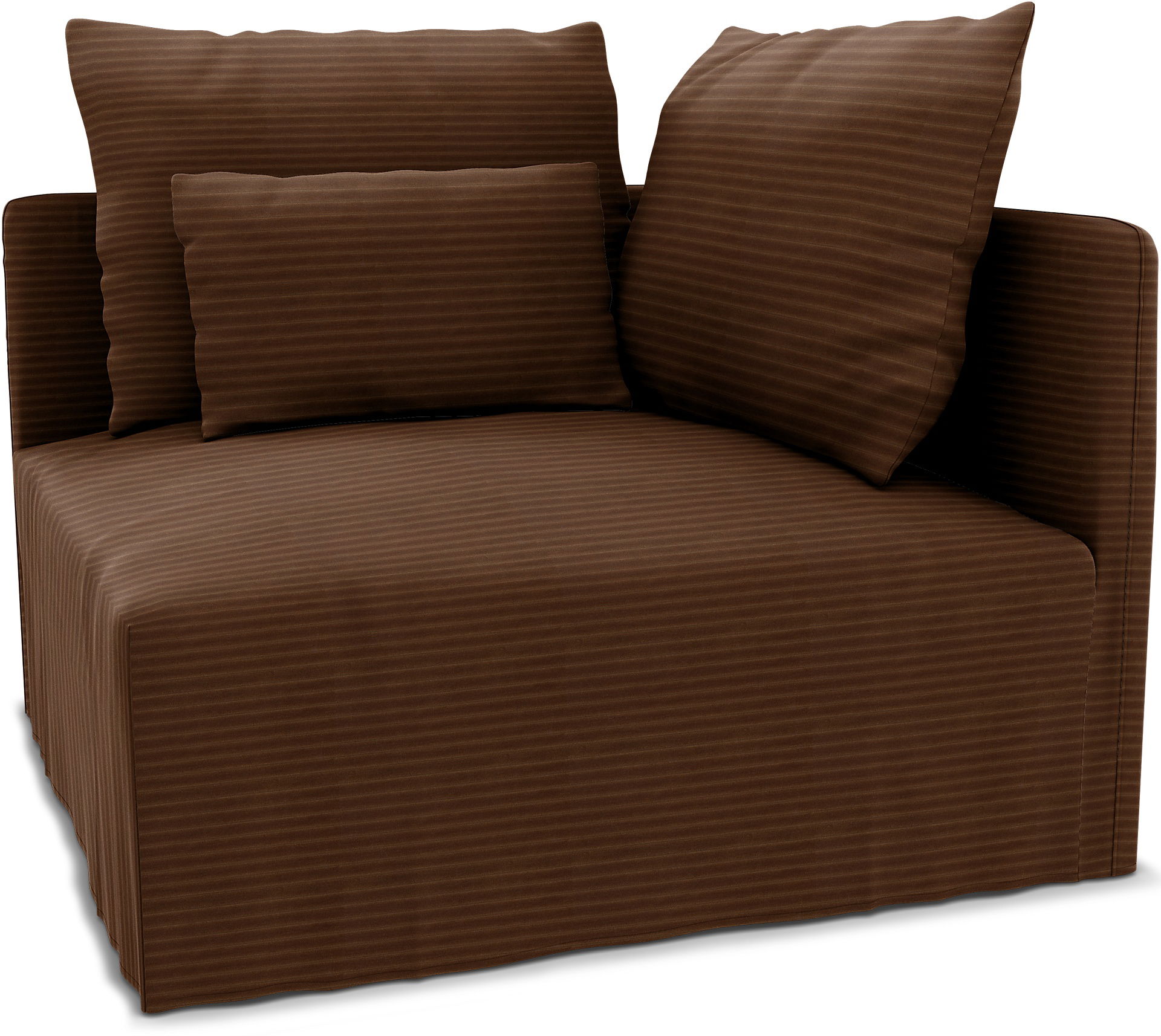IKEA - SÖDERHAMN CORNER SECTION COVER (right), Chocolate Brown, Corduroy - Bemz