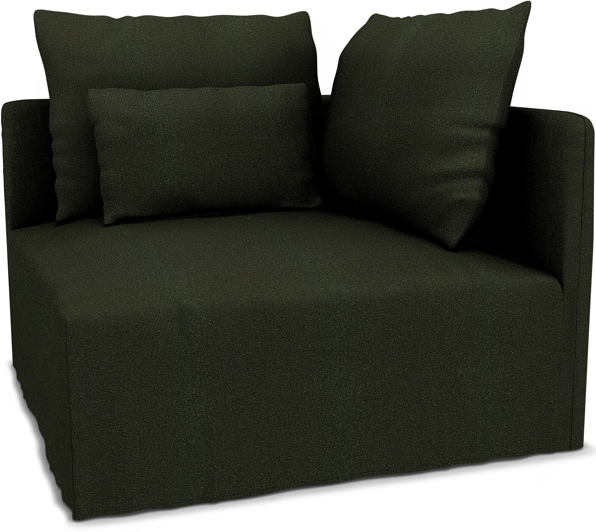 IKEA - SÖDERHAMN CORNER SECTION COVER (right), Dark Moss Green, BEMZ NATURE'S PALETTE COLLECTION - Bemz