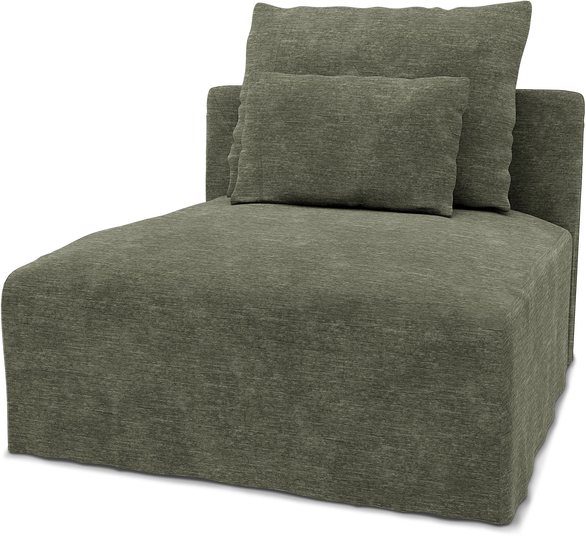 IKEA - Söderhamn 1 Seat Section Cover, Green Grey, Velvet - Bemz