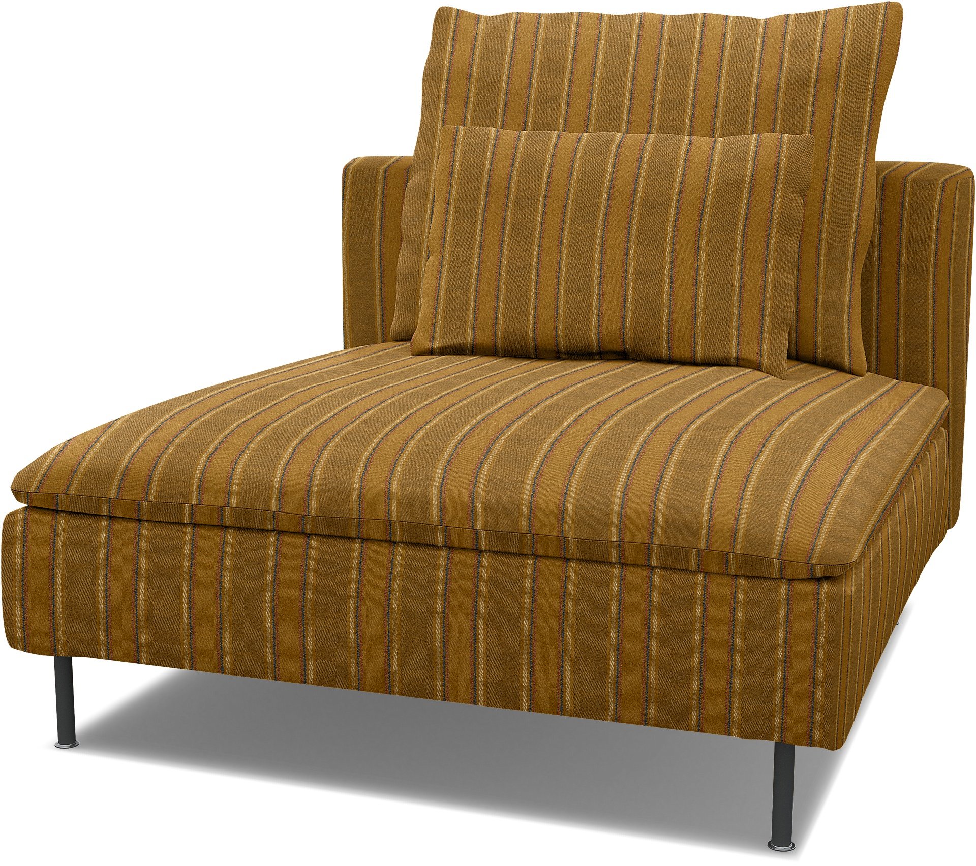 IKEA - Soderhamn 1 Seat Section Cover, Mustard Stripe, Cotton - Bemz