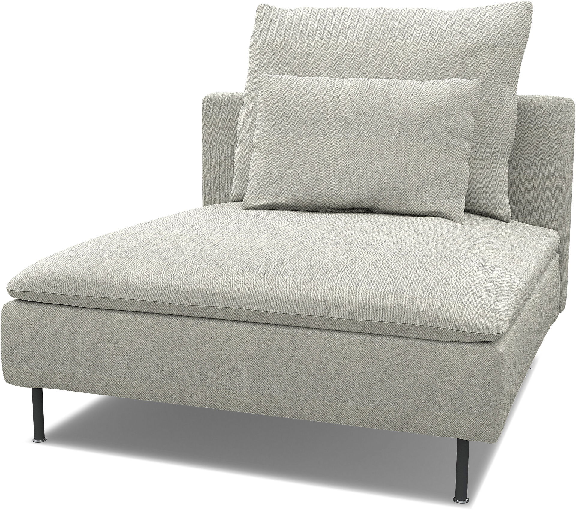 IKEA - Housse pour module 1 place Söderhamn, Silver Grey, Conscious - Bemz