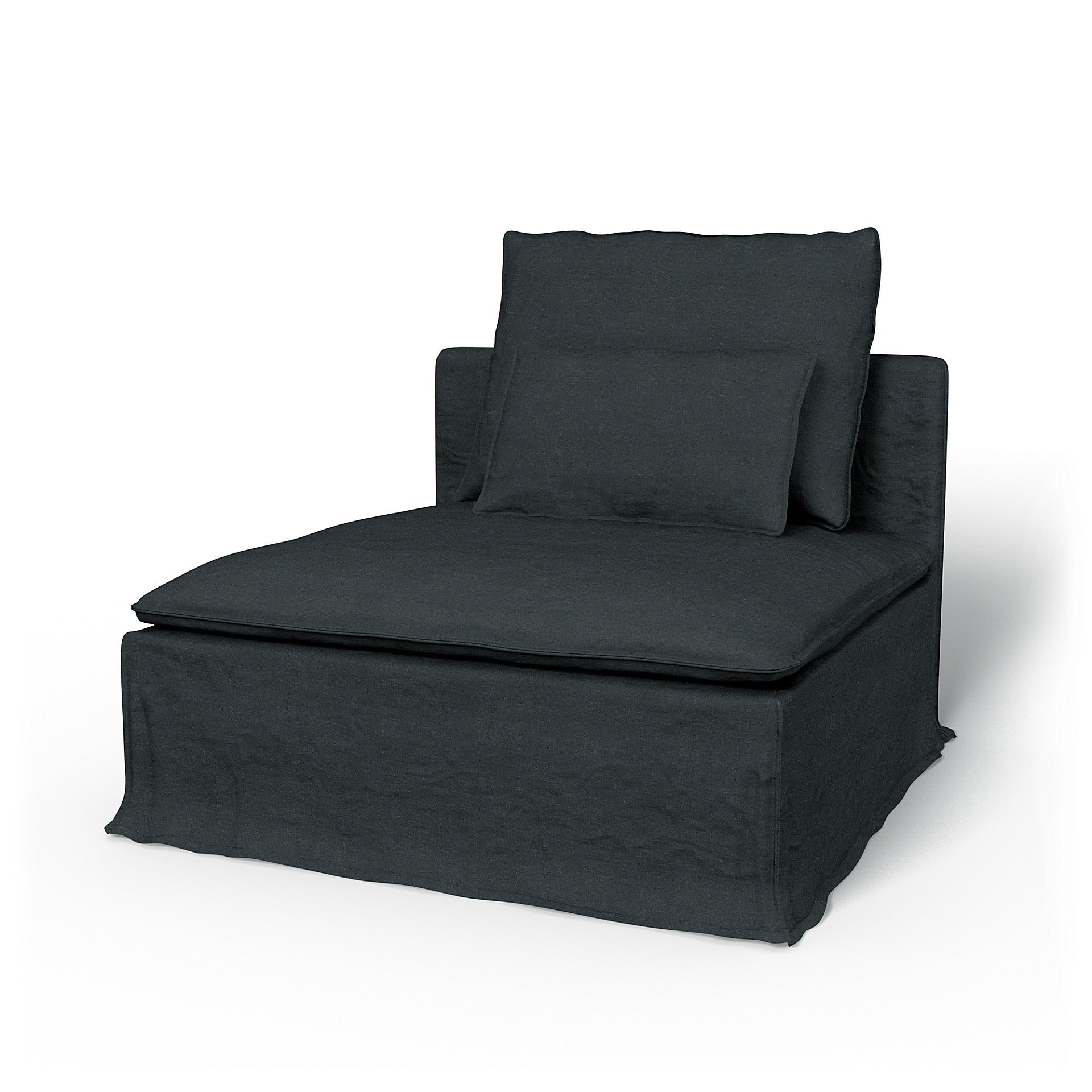 IKEA - Soderhamn 1 Seat Section Cover, Graphite Grey, Linen - Bemz