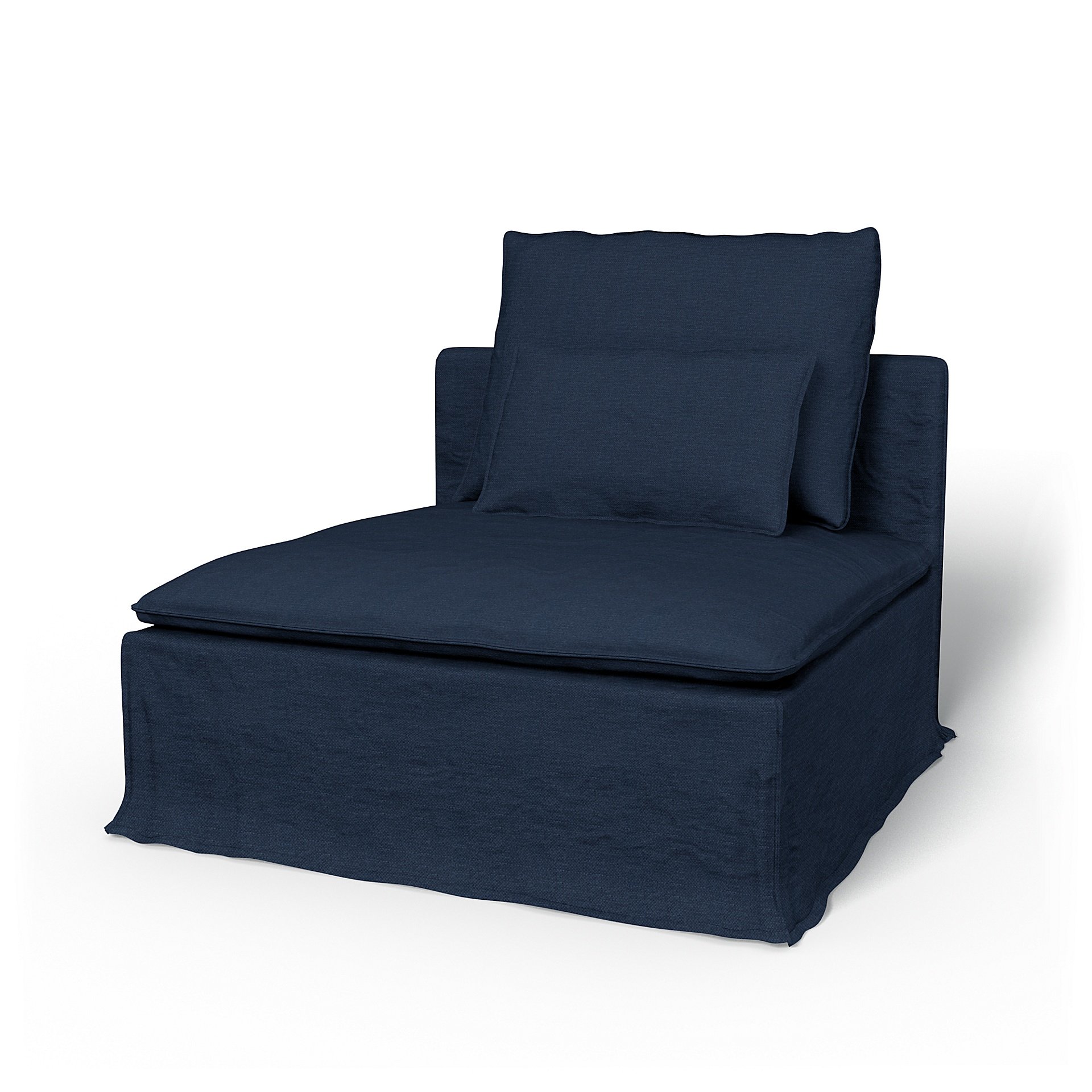 IKEA - Soderhamn 1 Seat Section Cover, Navy Blue, Linen - Bemz