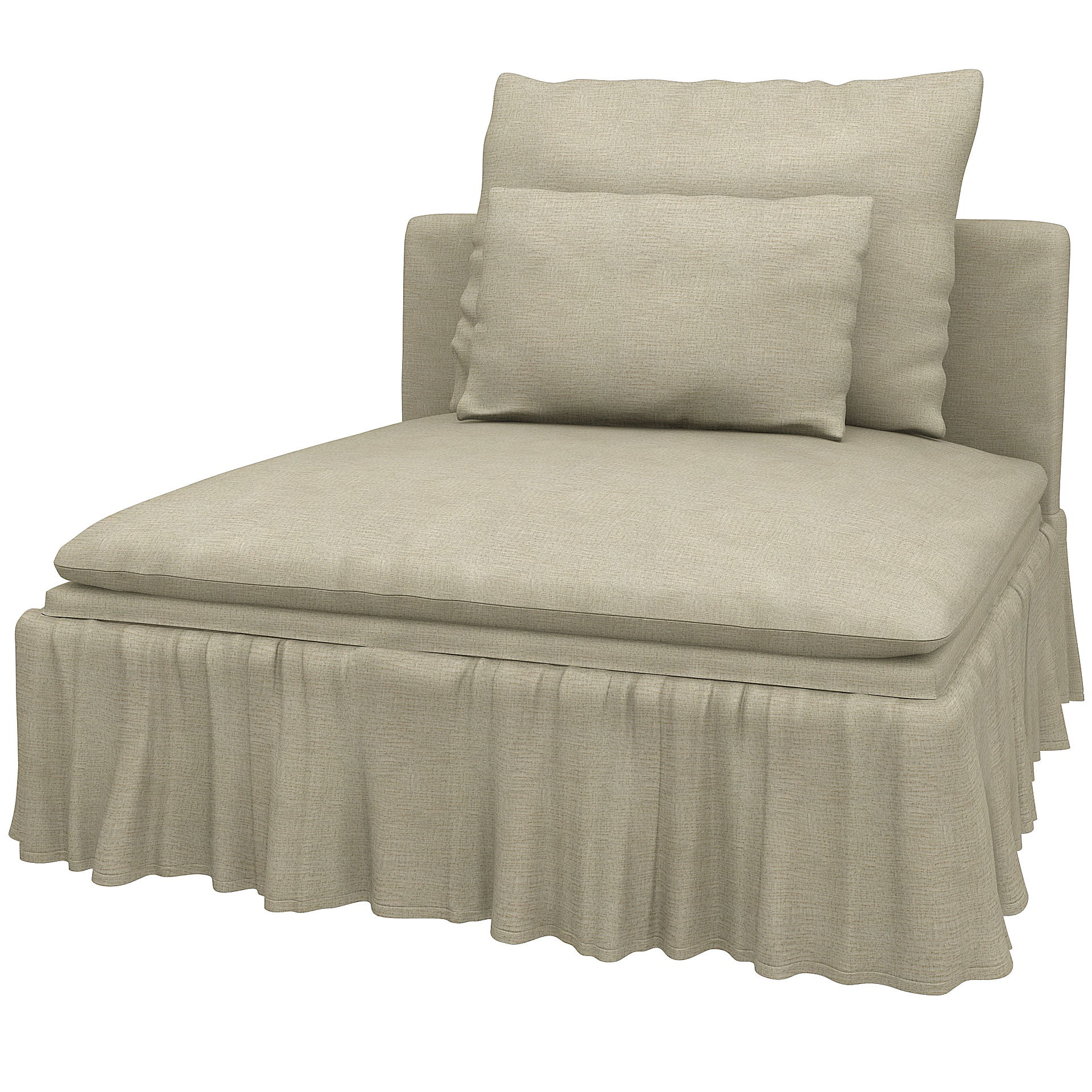 IKEA - Överdrag till Söderhamn 1-sitssektion i Maximalist Fit, Soft White, BOUCLÉ & TEXTUR - Bemz