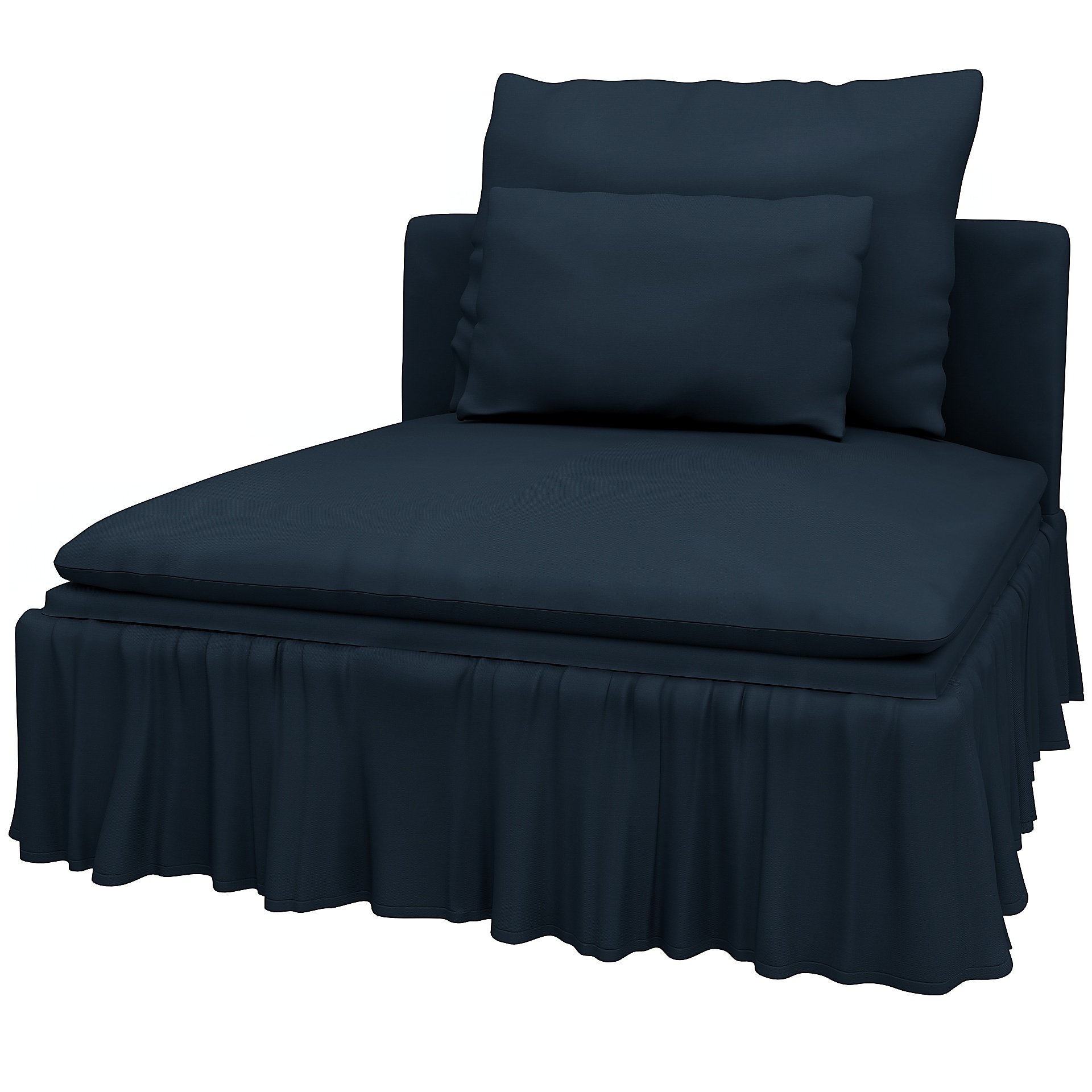 IKEA - Soderhamn 1 seat section cover Maximalist Fit, Navy Blue, Cotton - Bemz