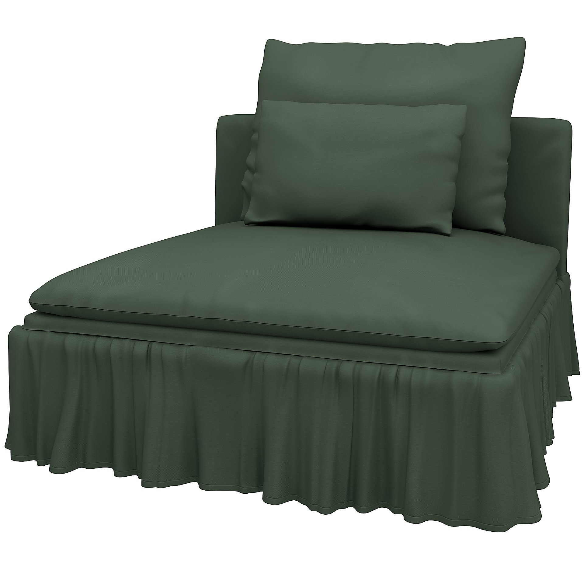 IKEA - Soderhamn 1 seat section cover Maximalist Fit, Thyme, Cotton - Bemz